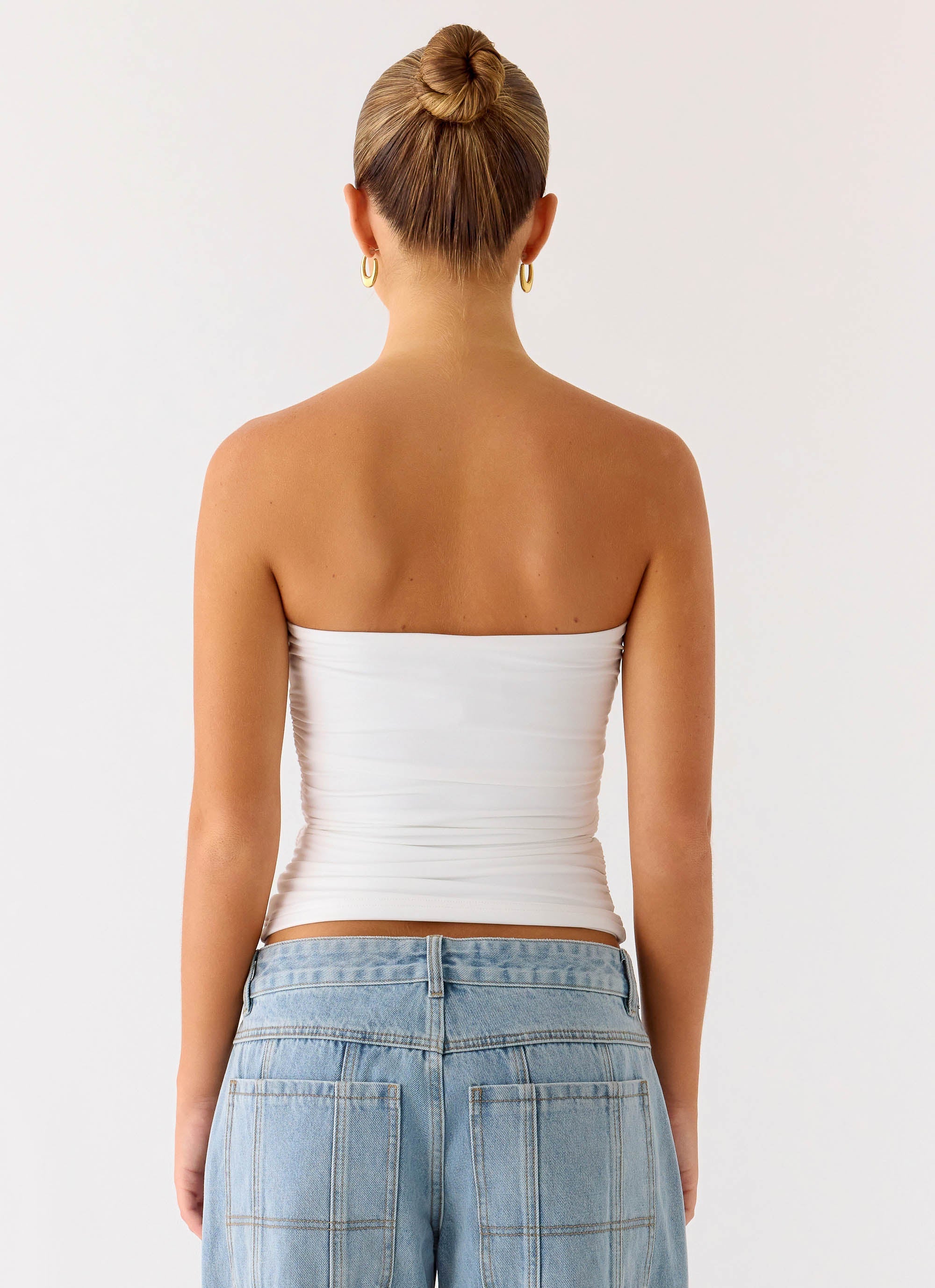 Adrienna Strapless Top - White - Image 4