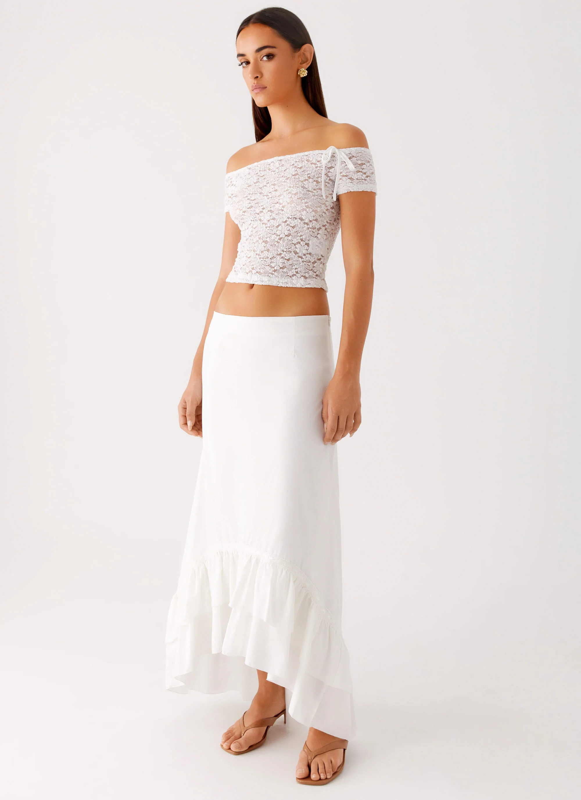 Alessandra Maxi Skirt - White