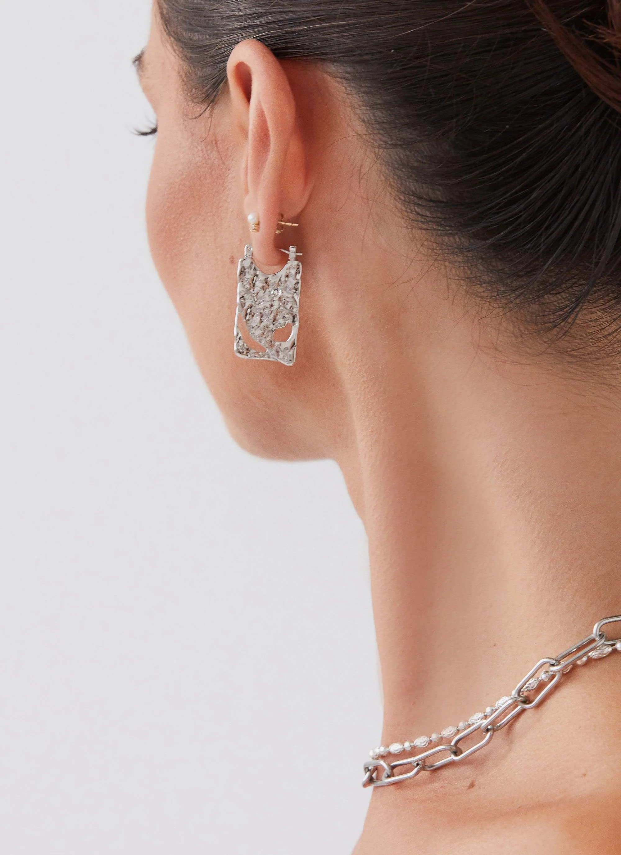 Althea Dangling Earrings - Silver - Image 4