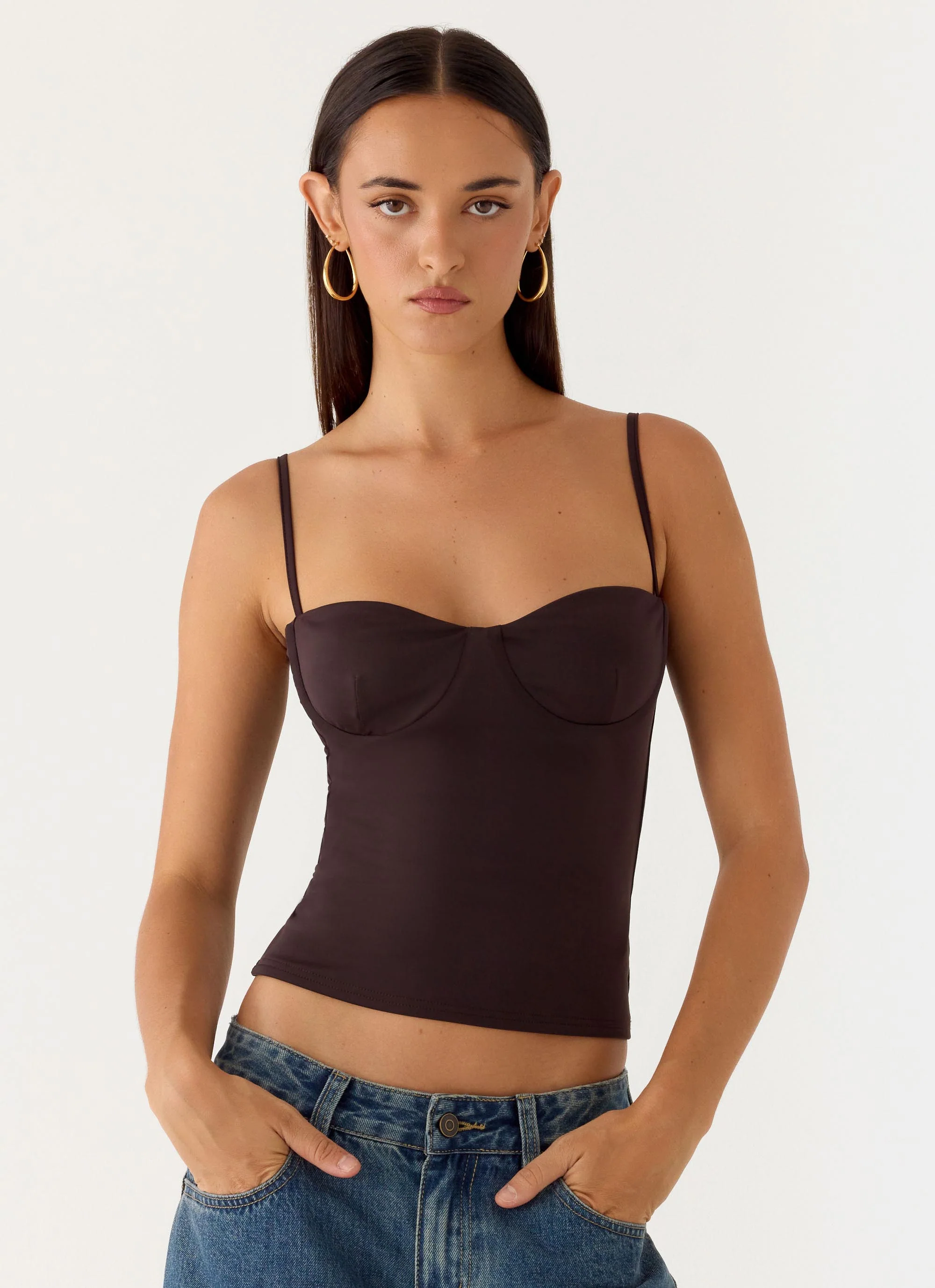 Ame Underwire Top - Chocolate - Image 4
