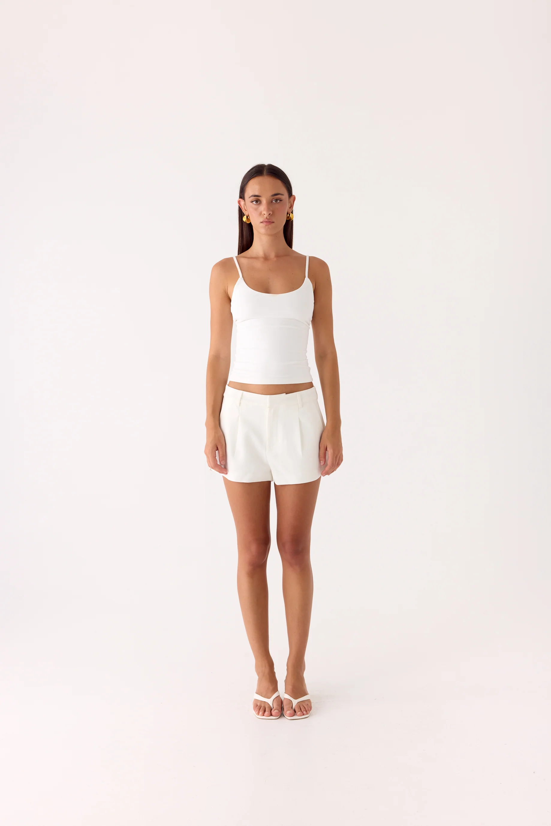 Asher Suiting Shorts - White - Image 7