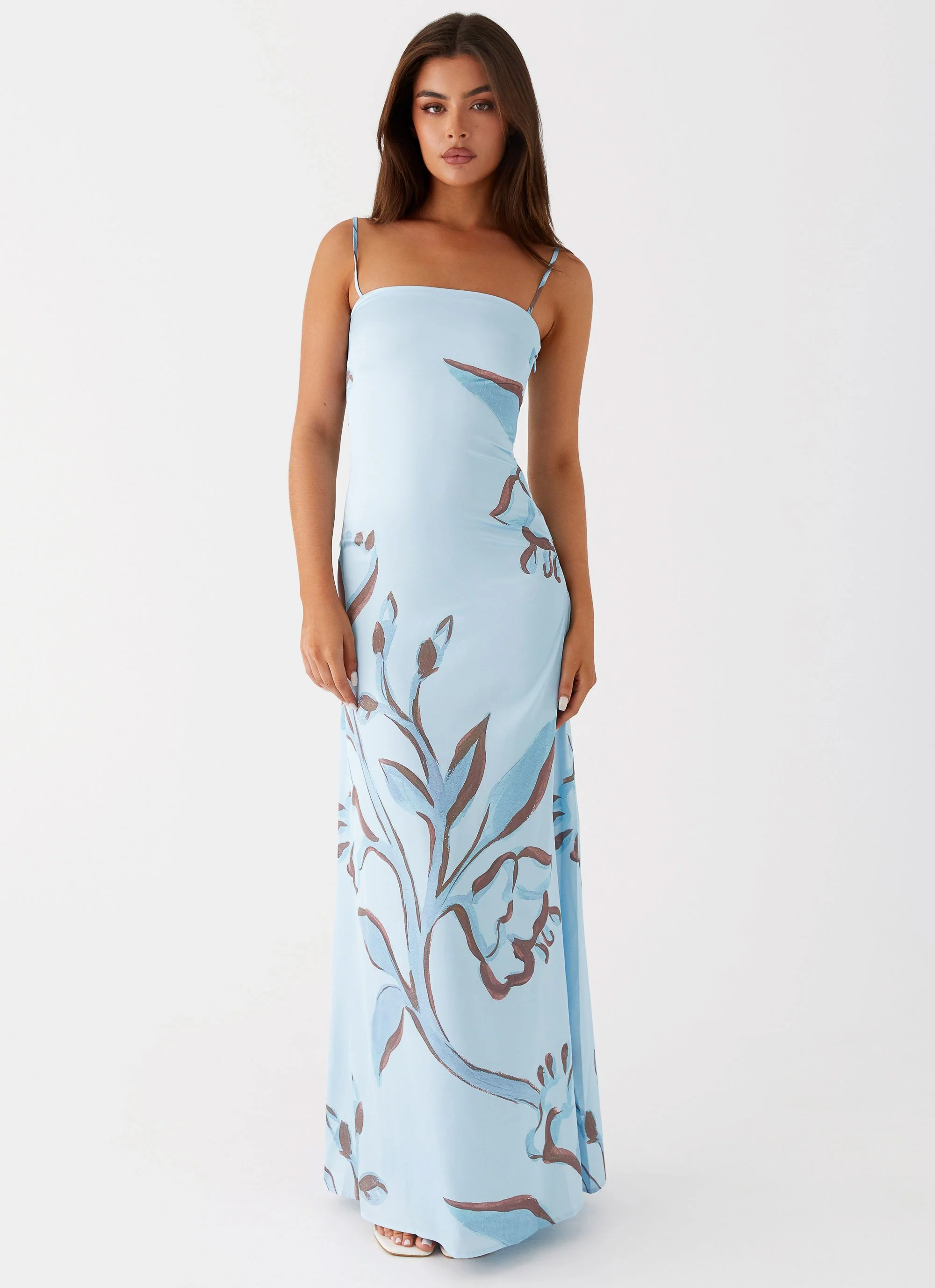 Aster Bloom Maxi Dress - Blue Floral - Image 2
