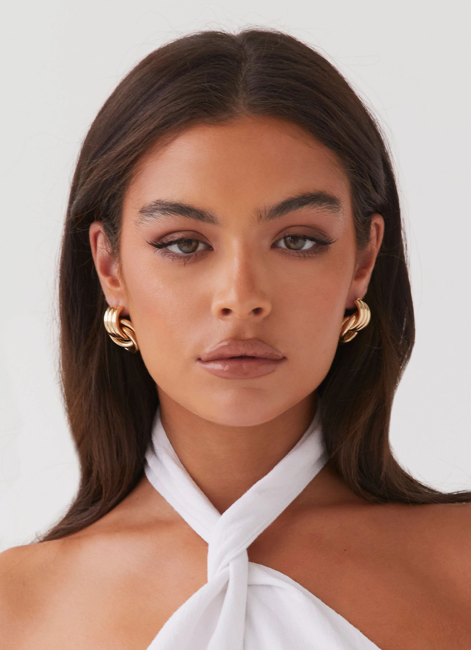 Bold Step Cuff Earrings - Gold - Image 3