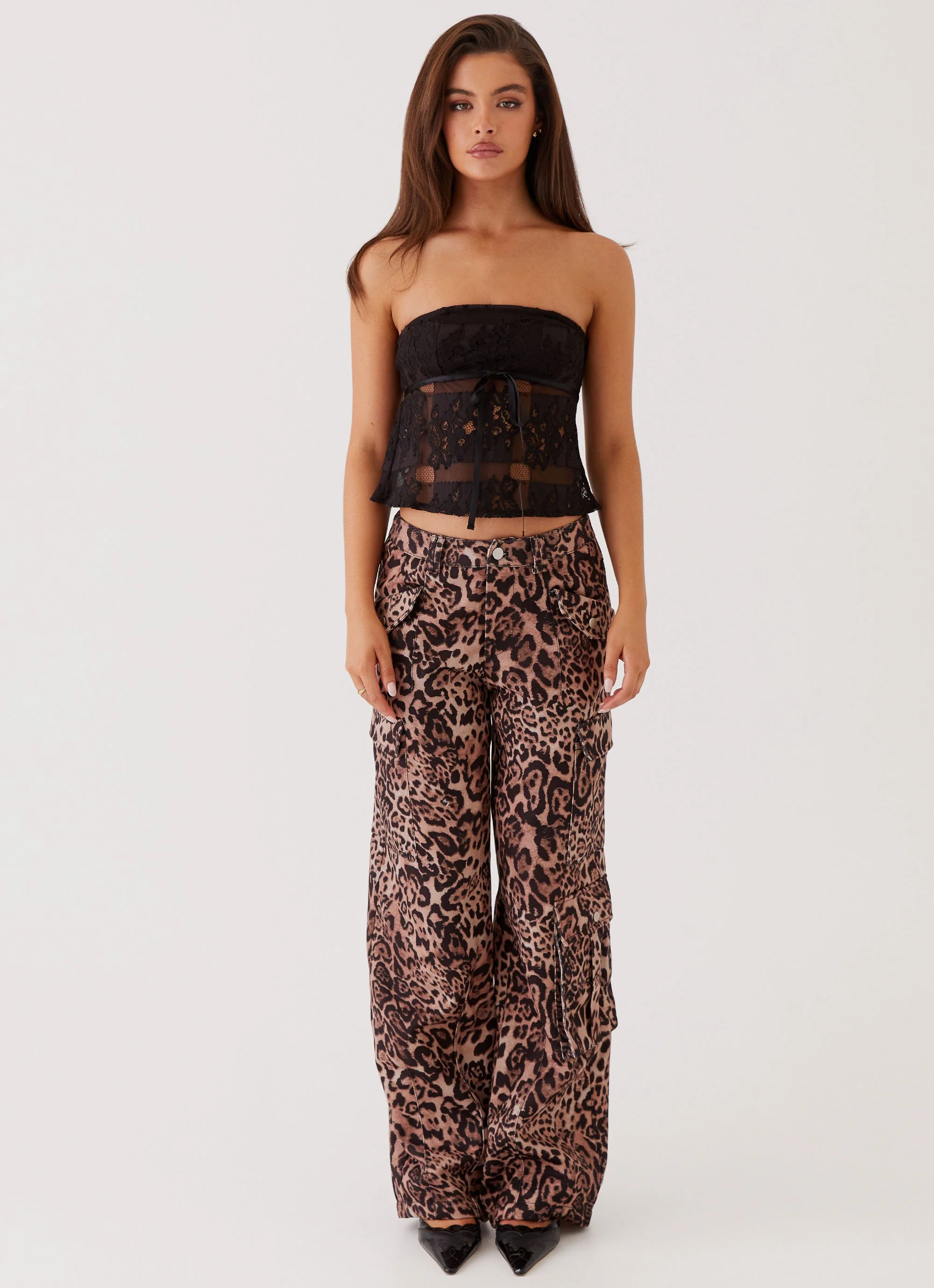 Break It Off Strapless Top - Black - Image 4
