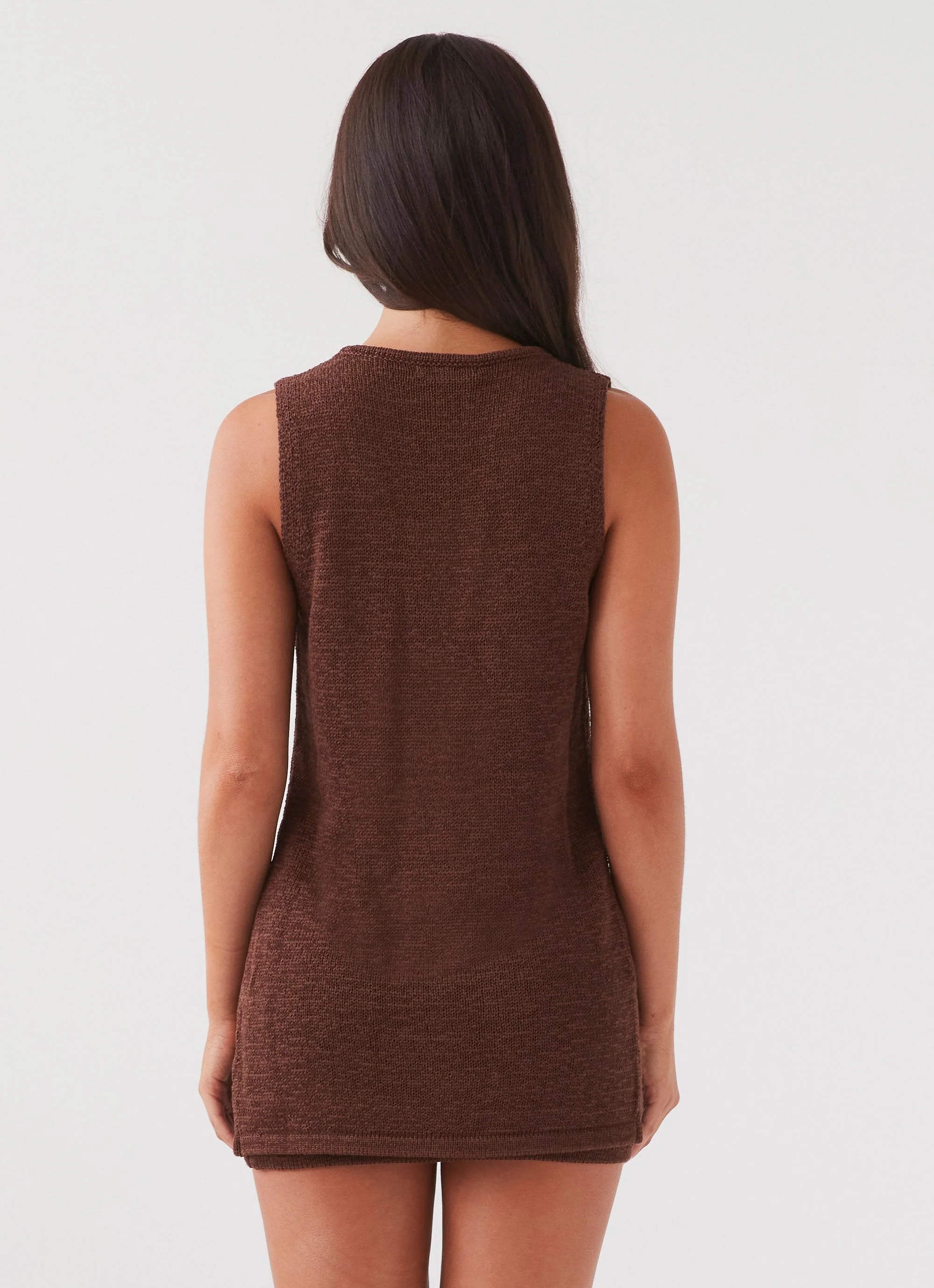 Capri Glow Knit Skirt - Chocolate - Image 4