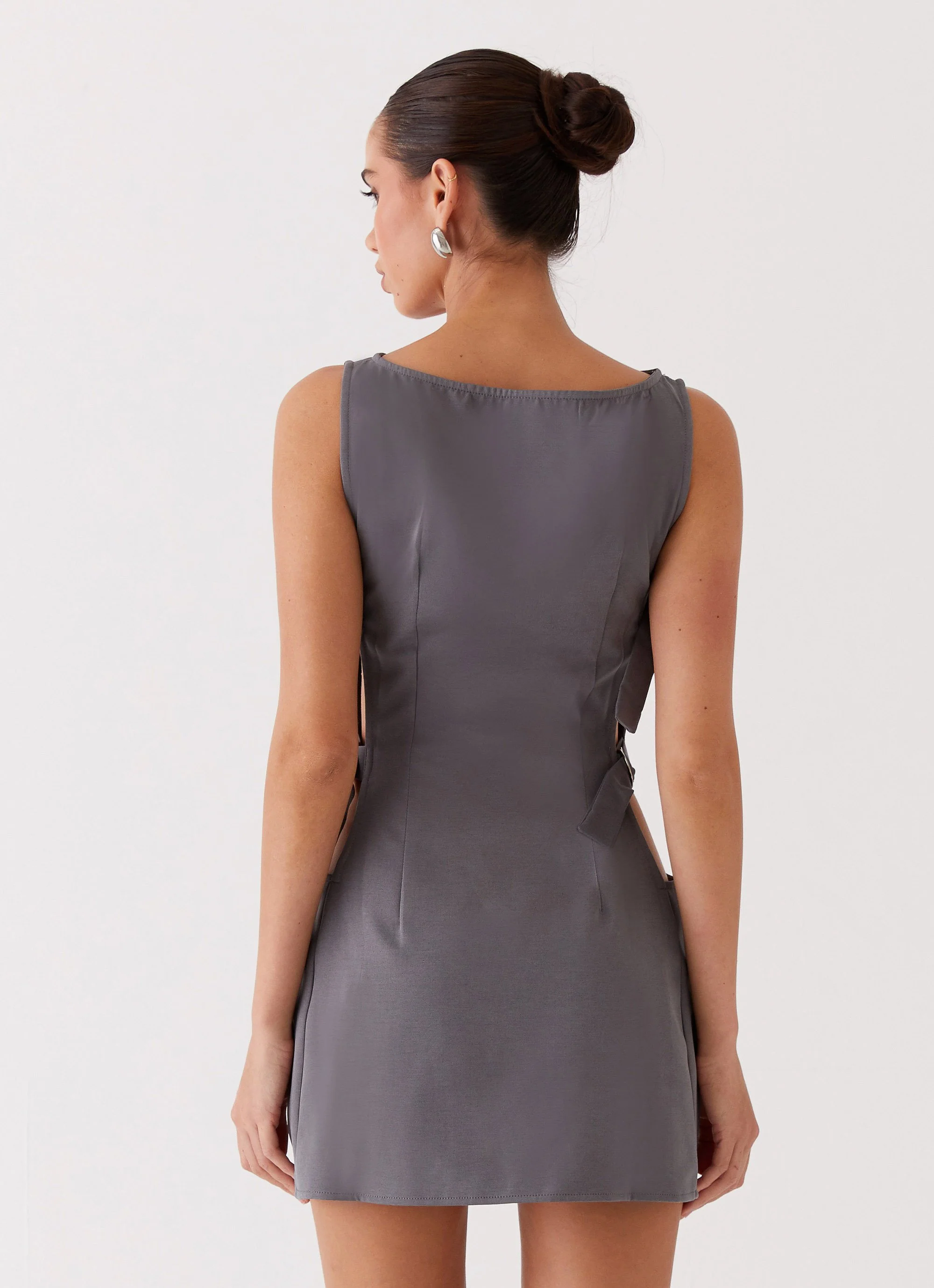 Cherish You Buckle Mini Dress - Charcoal - Image 8