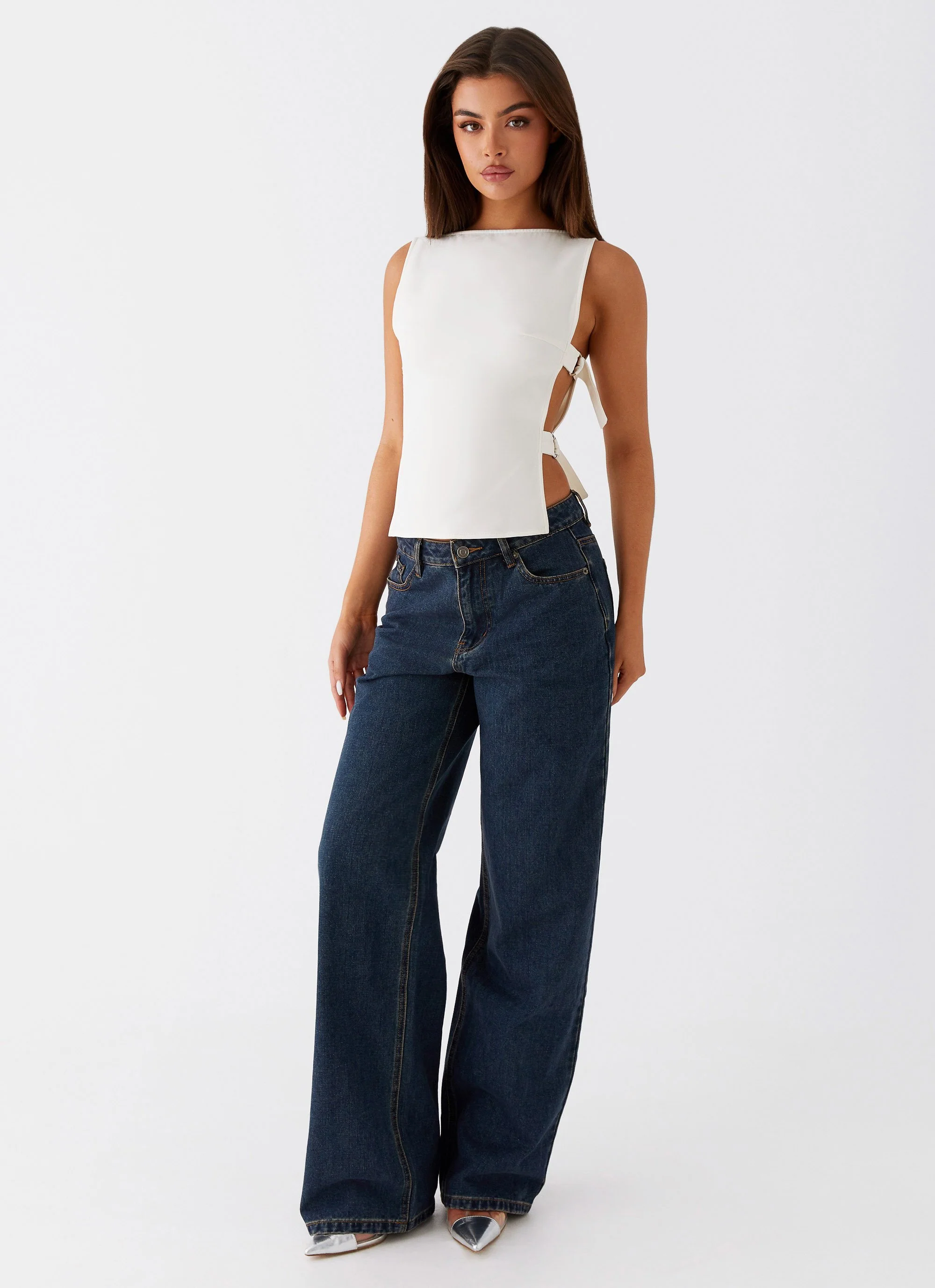 Cherish You Buckle Top - White - Image 2