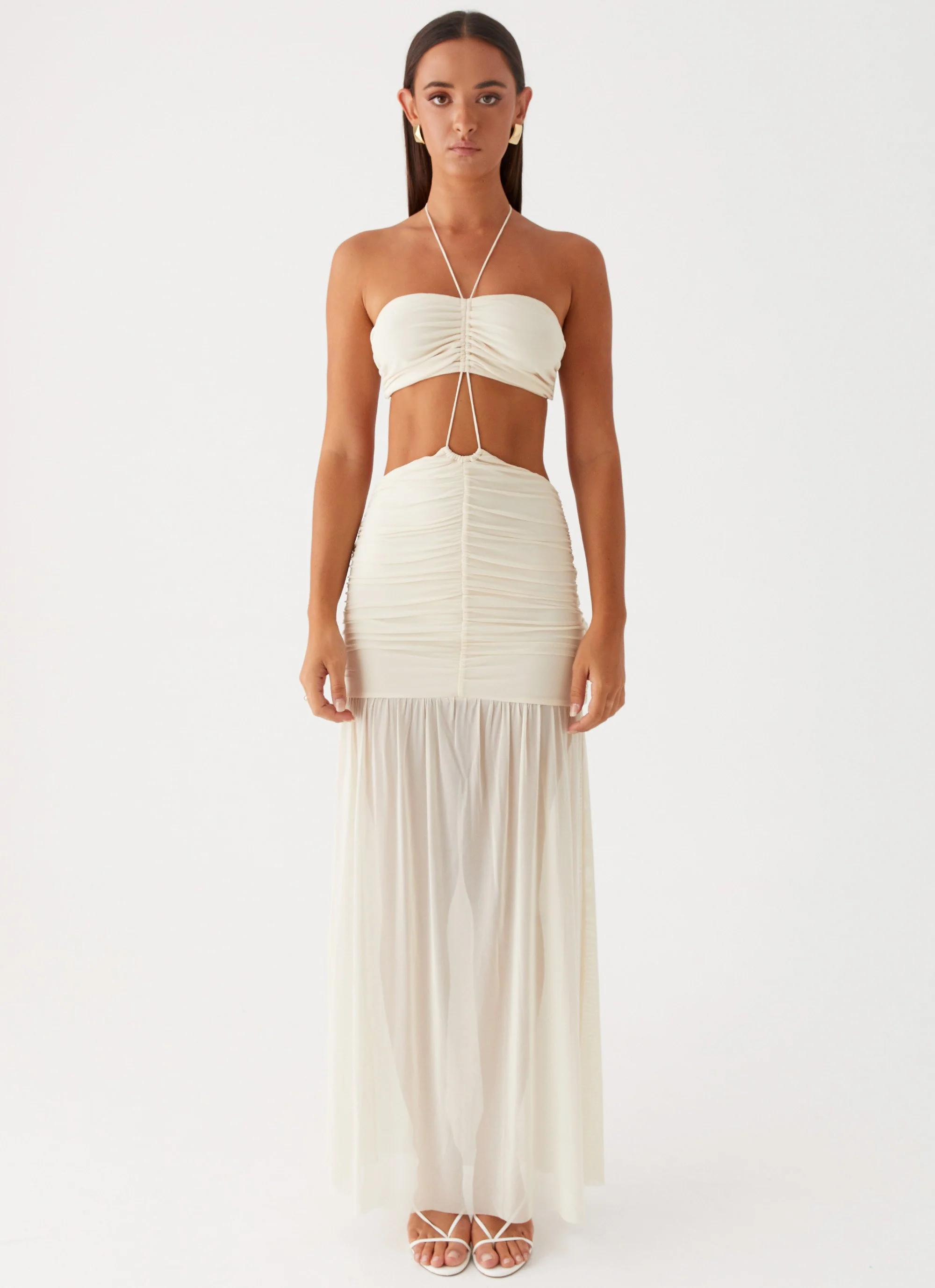 Clover Cut Out Maxi Dress - Lemon - Image 2