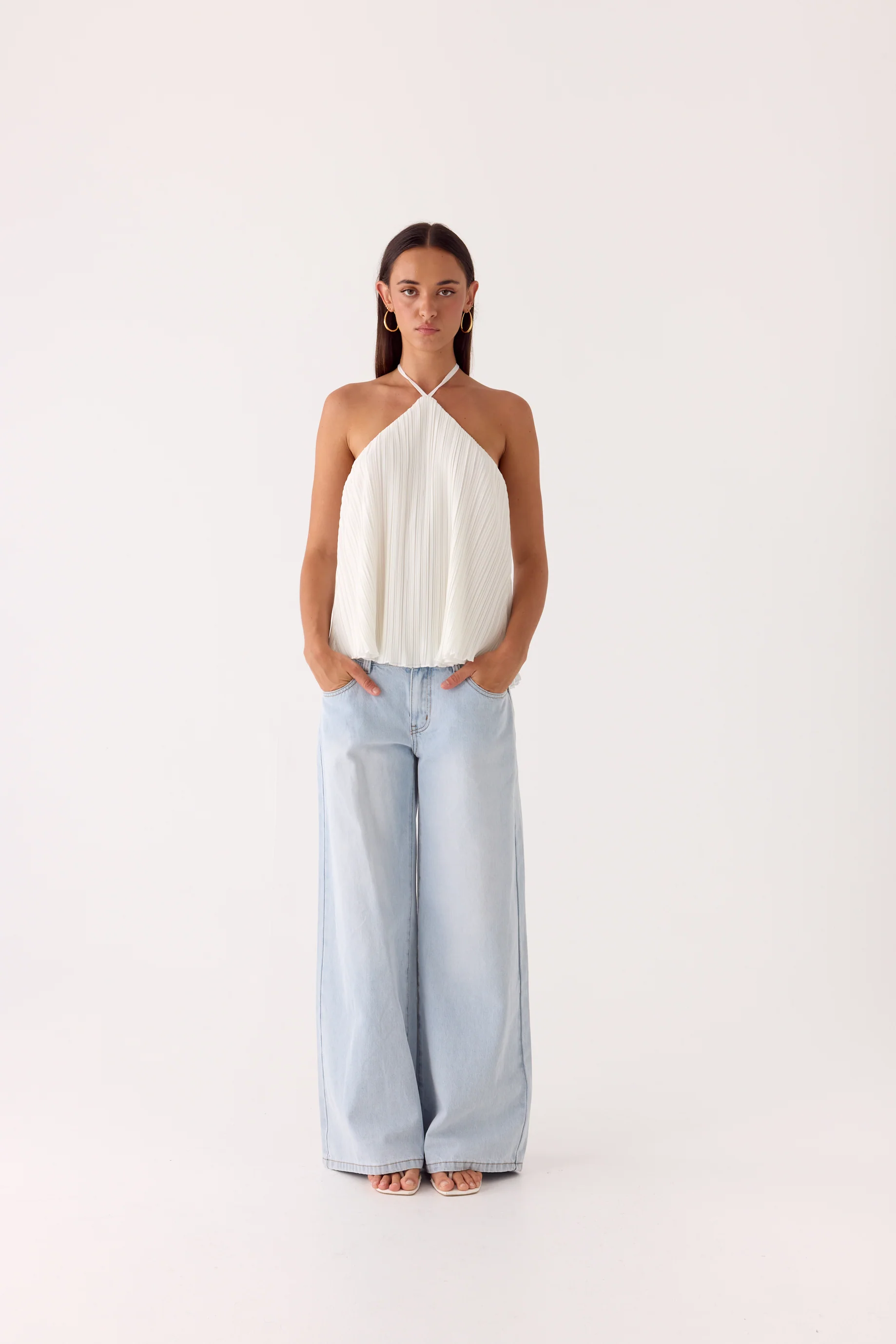Danni Halter Top - White - Image 7