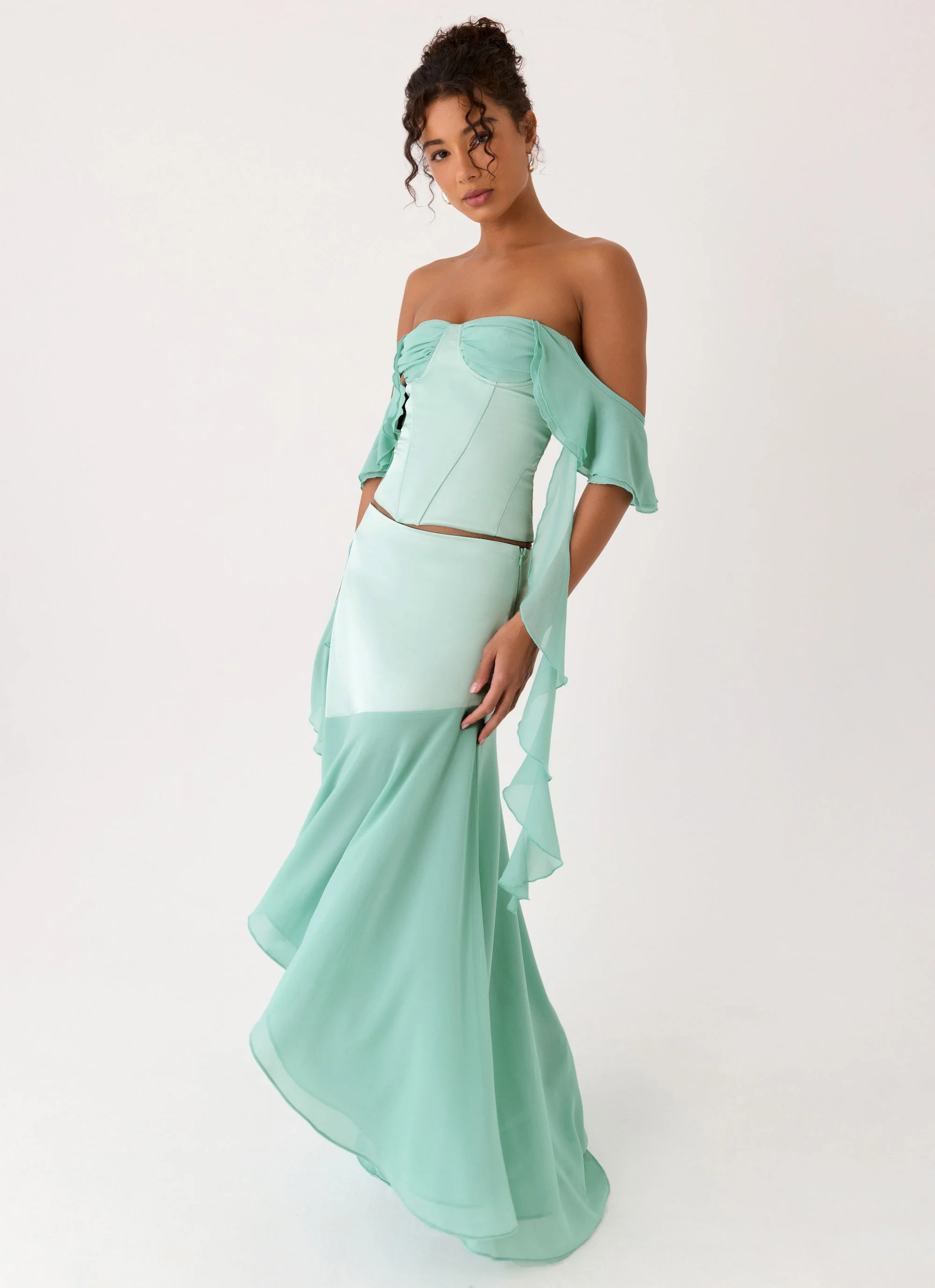 Deenesa Maxi Skirt - Mint - Image 8