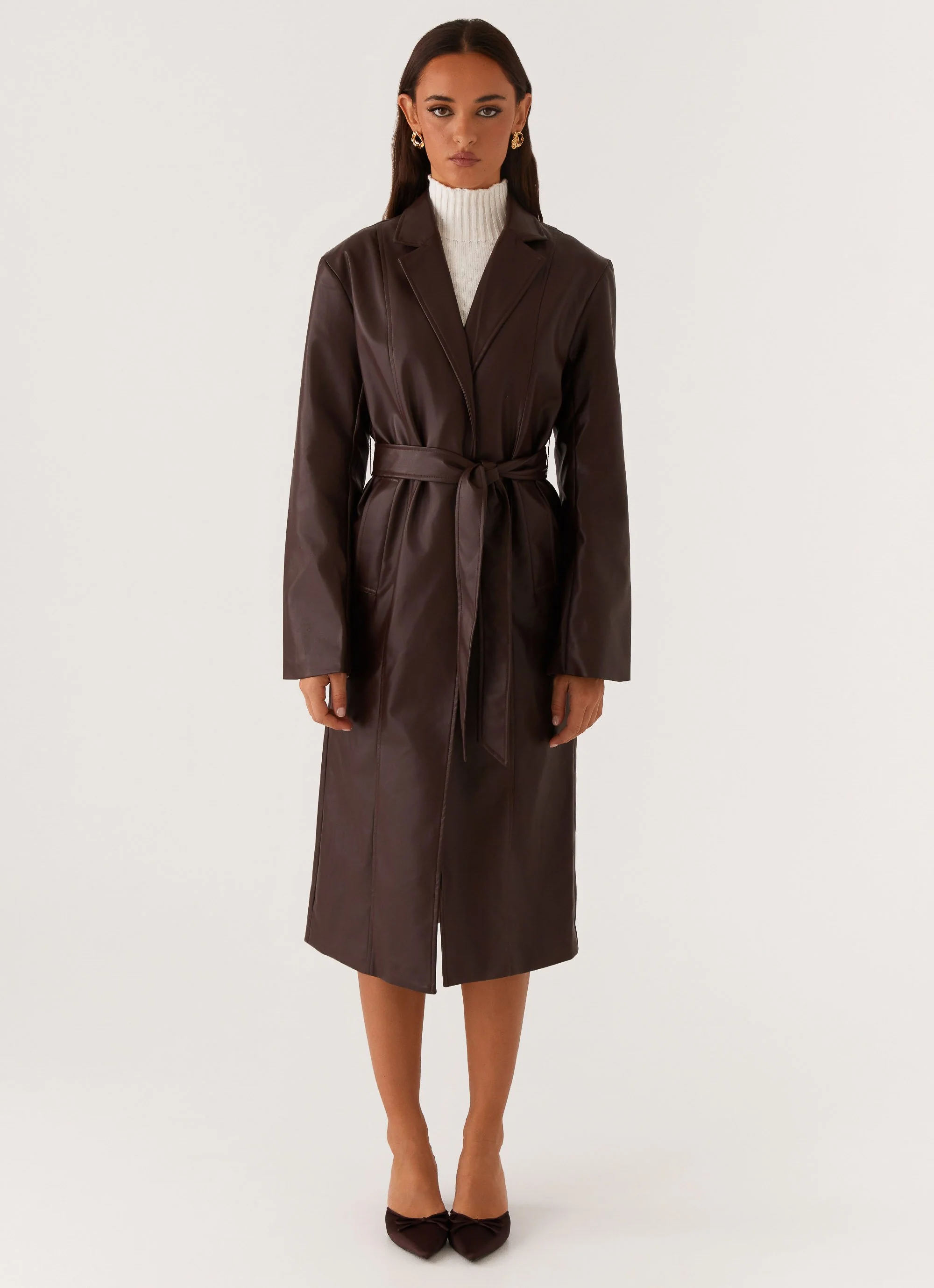 Dixie Trench Coat - Chocolate - Image 7