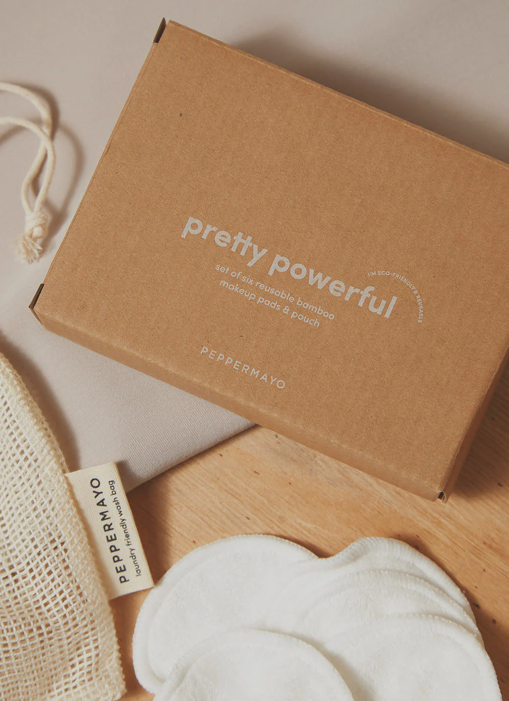 Eco Re-Usable Makeup Pads - Natural - Image 3