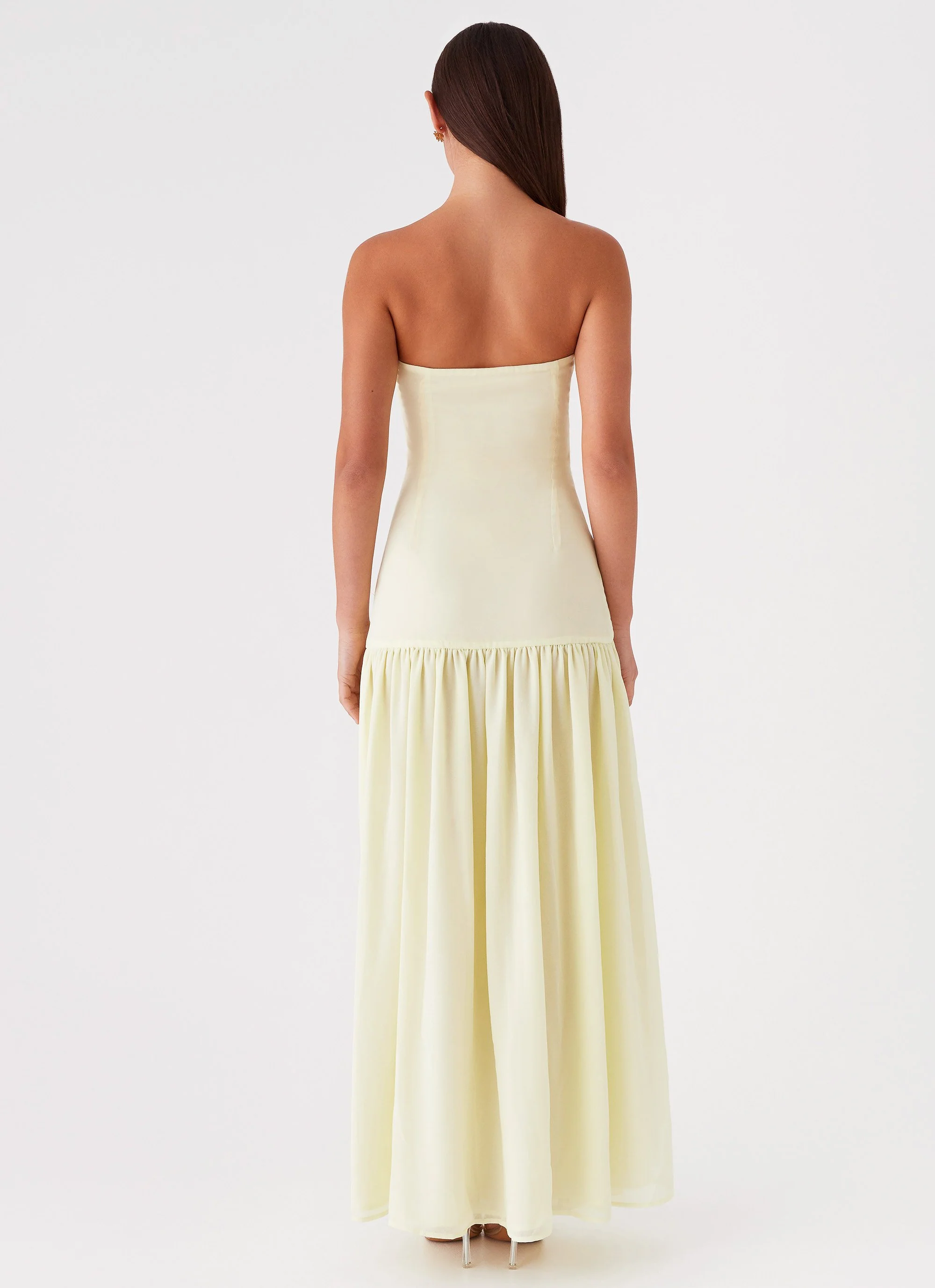 Eden Strapless Maxi Dress - Yellow - Image 4