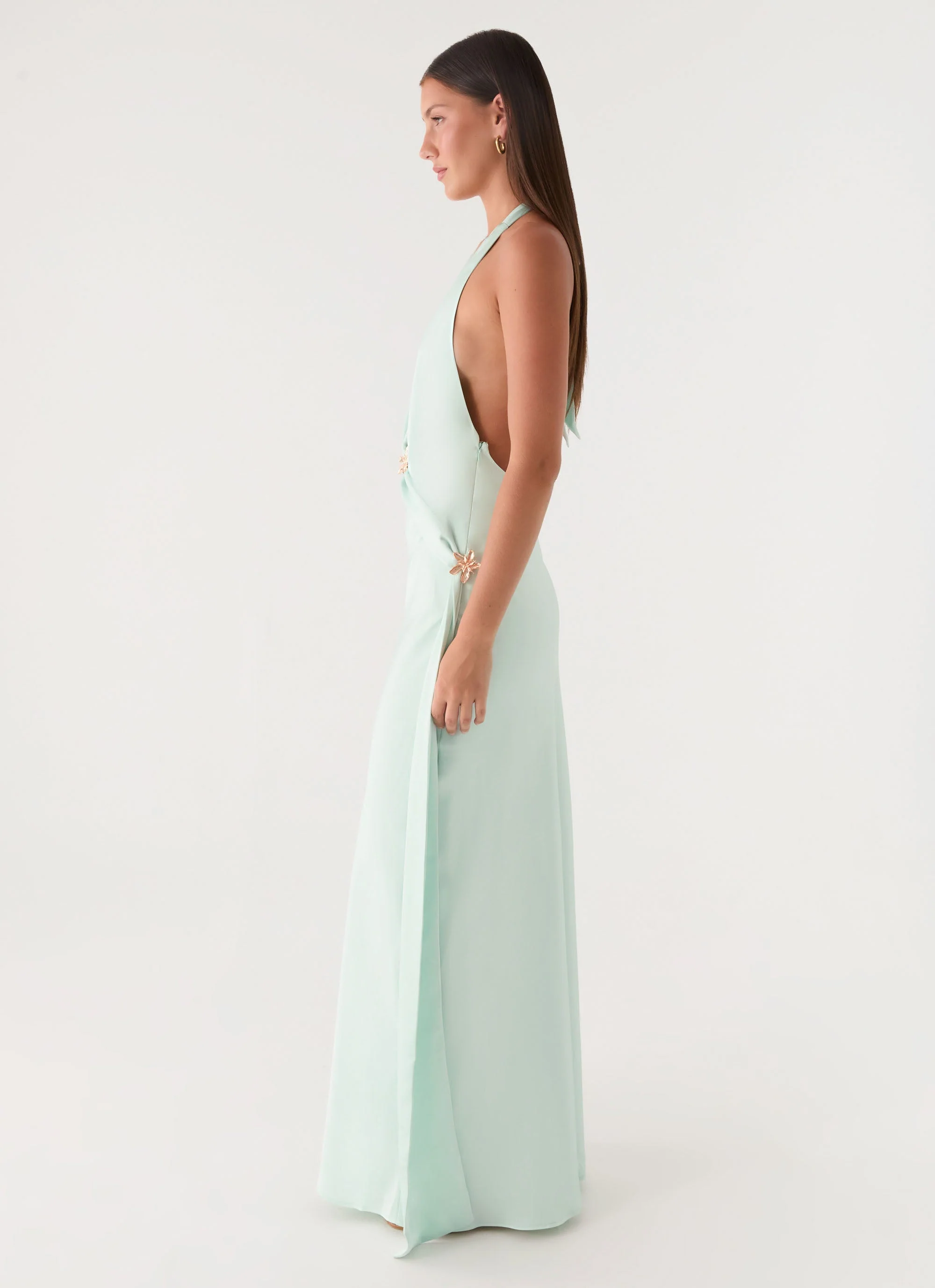 Eleni Halter Maxi Dress - Pistachio - Image 2