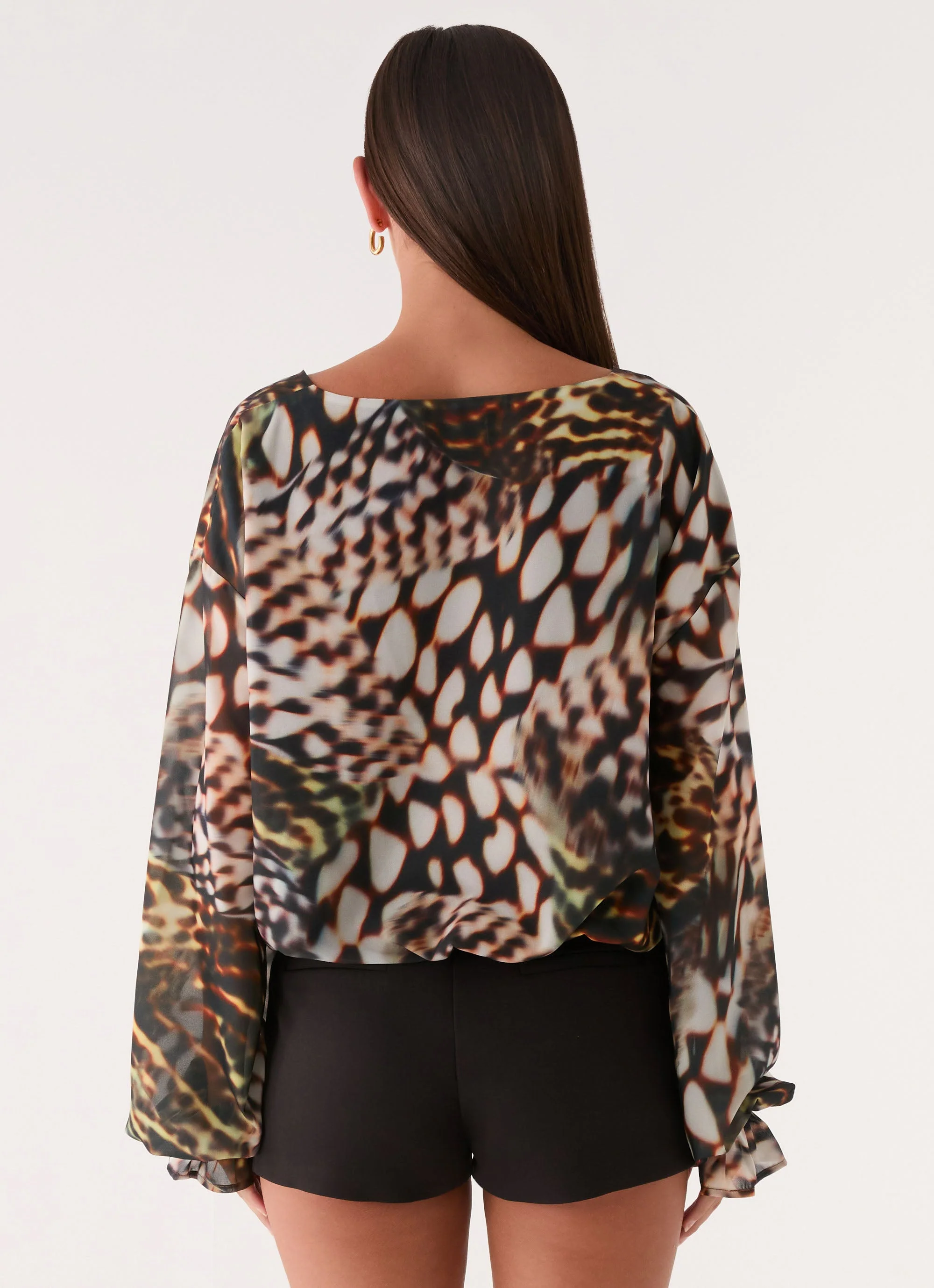 Isolde Top - Leopard Hibiscus - Image 4