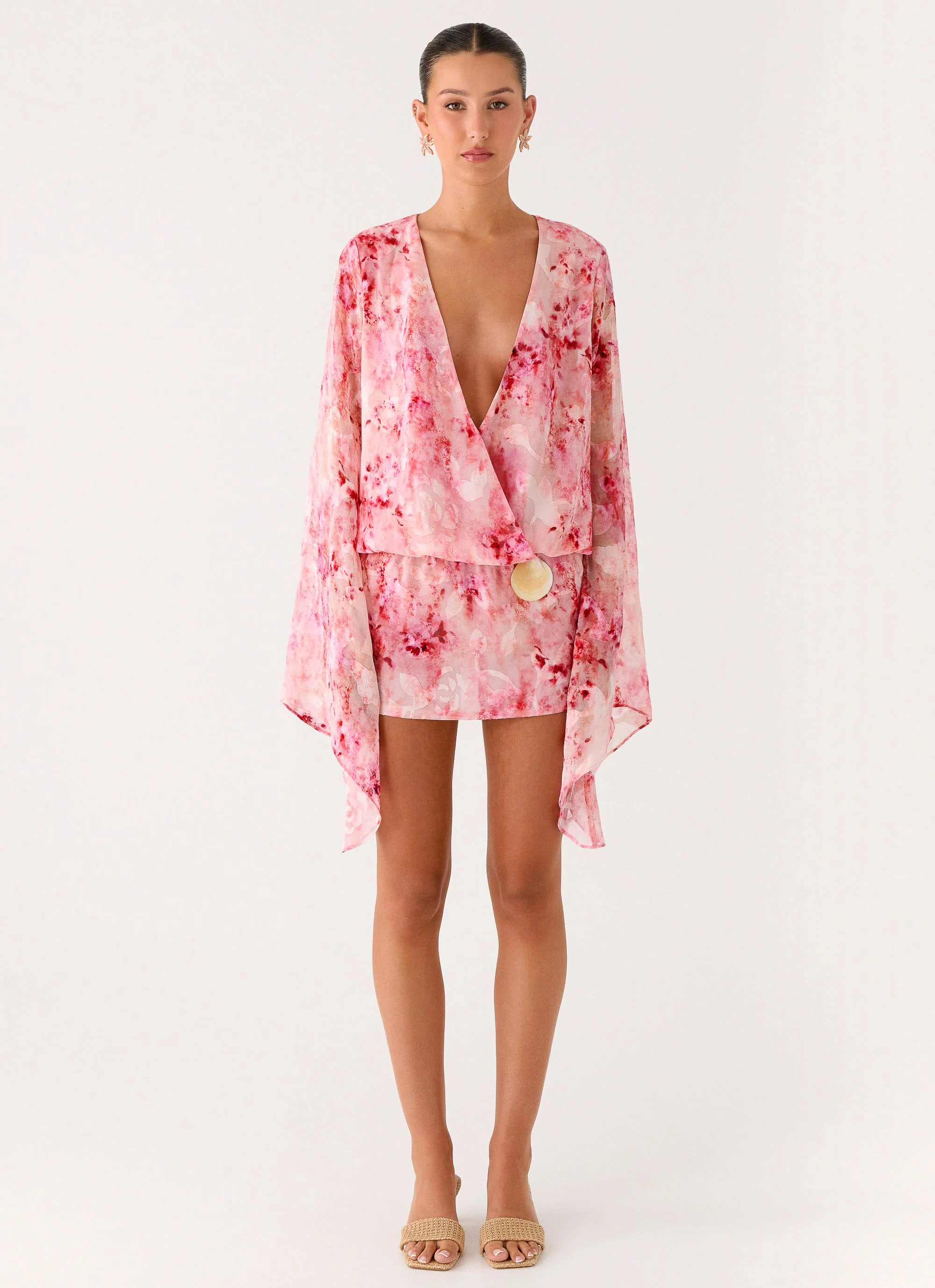 Junia Long Sleeve Mini Dress - Pink - Image 5