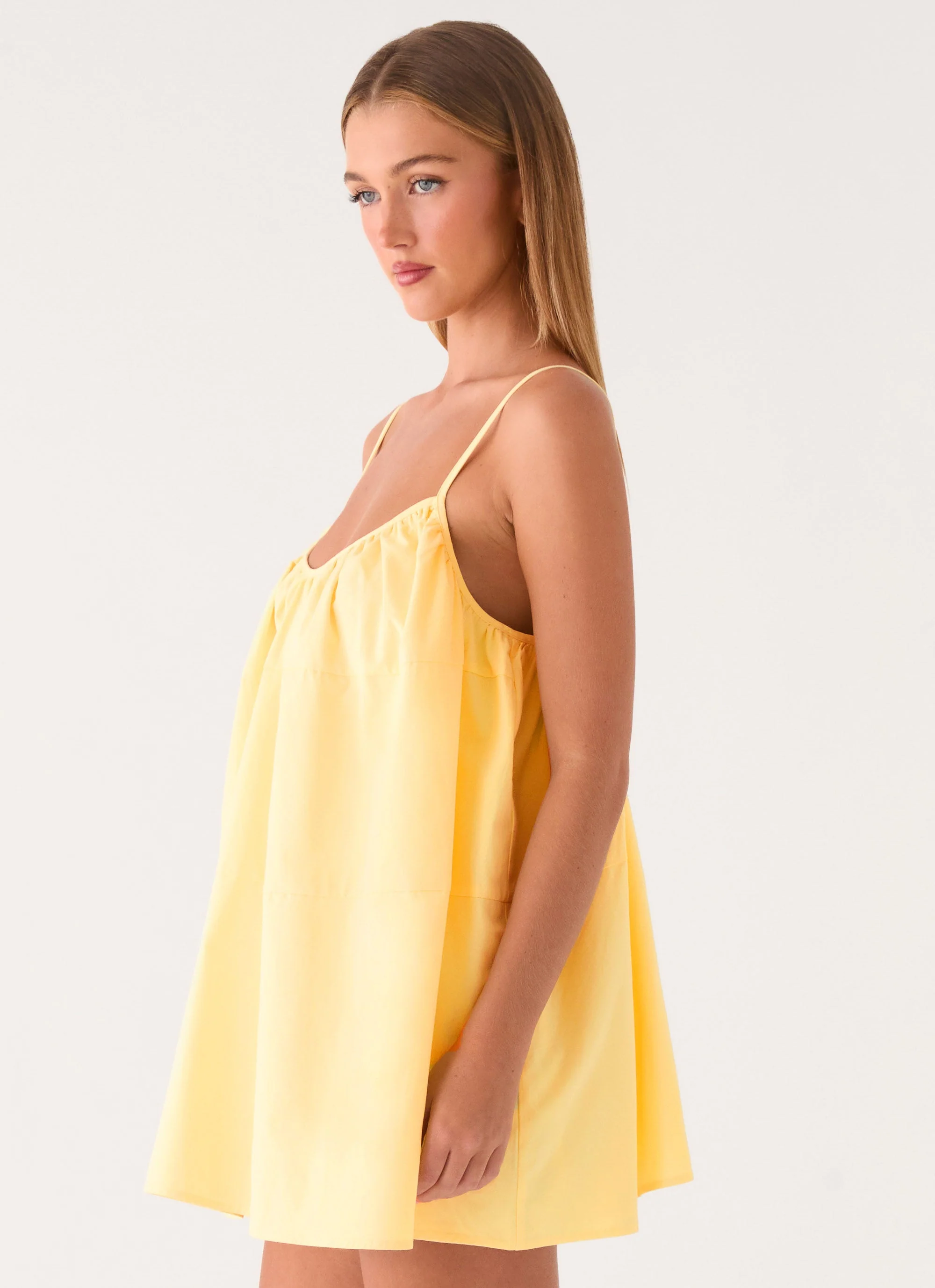 Lorima Mini Dress - Lemon - Image 3