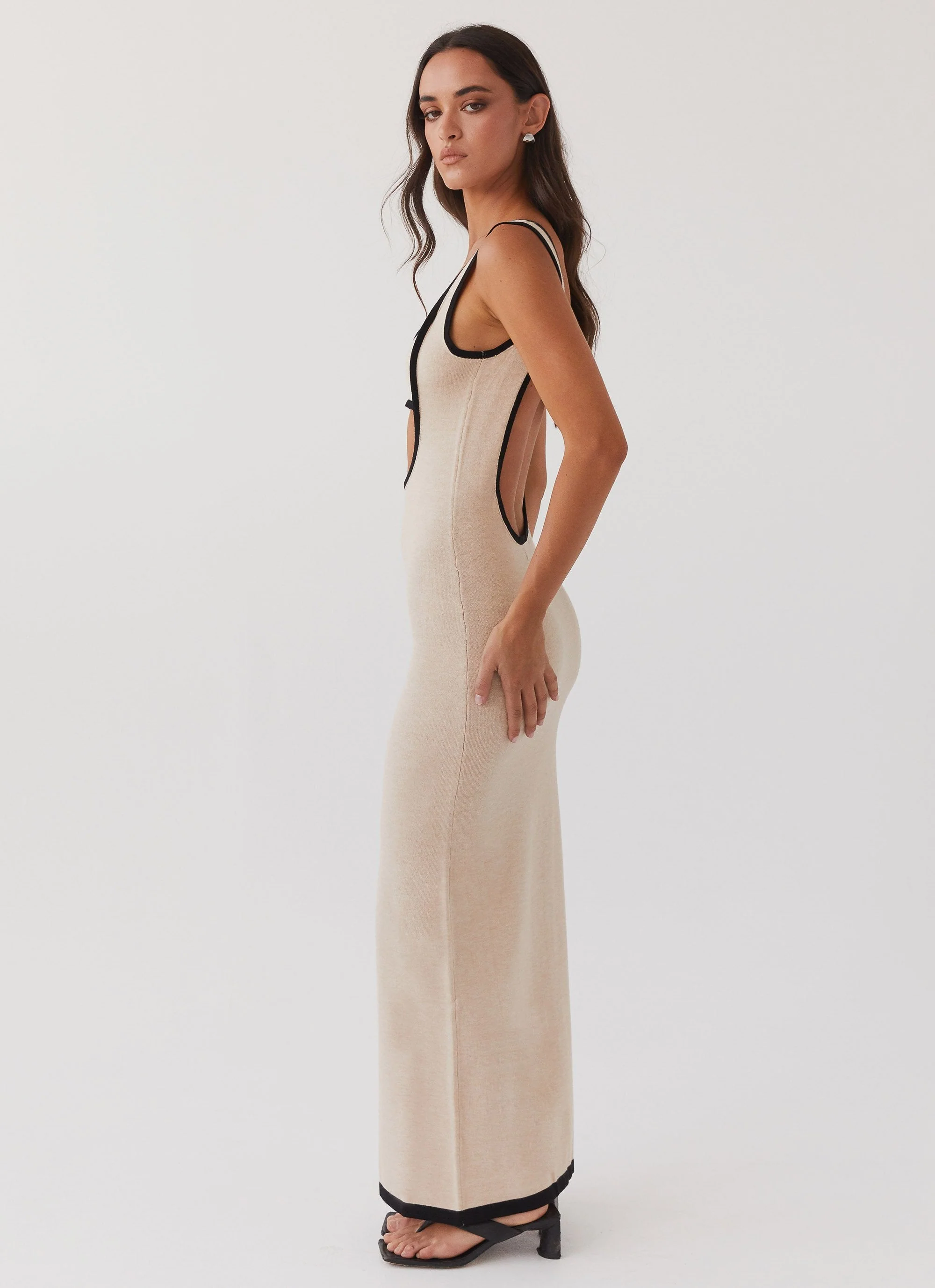 Lost In Paris Knit Maxi Dress - Tapioca - Image 2