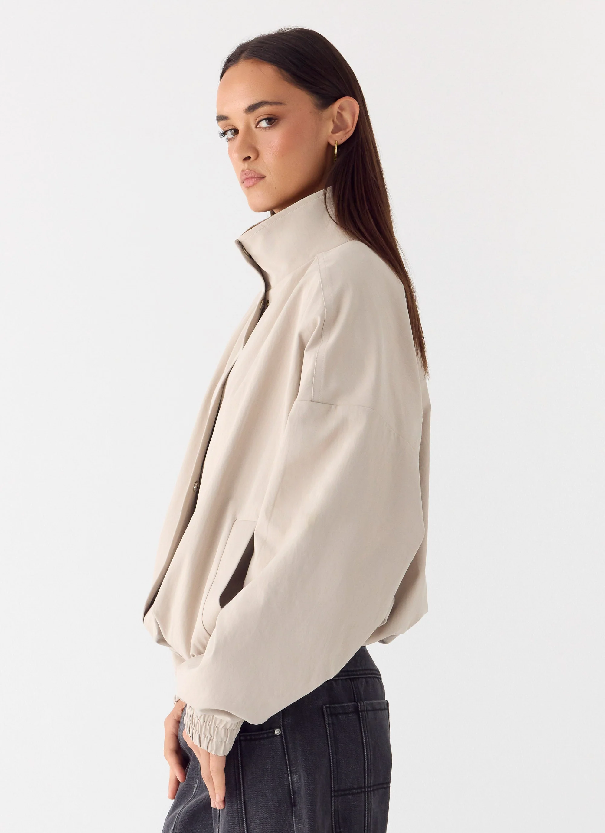 Luca Trench Jacket - Cool Tan - Image 3