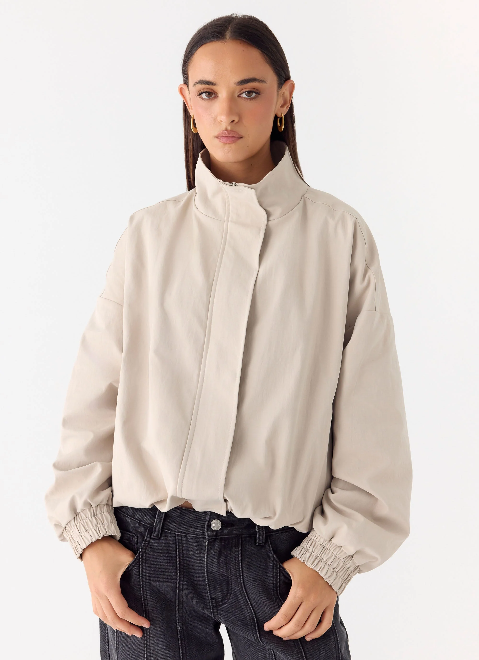 Luca Trench Jacket - Cool Tan - Image 4