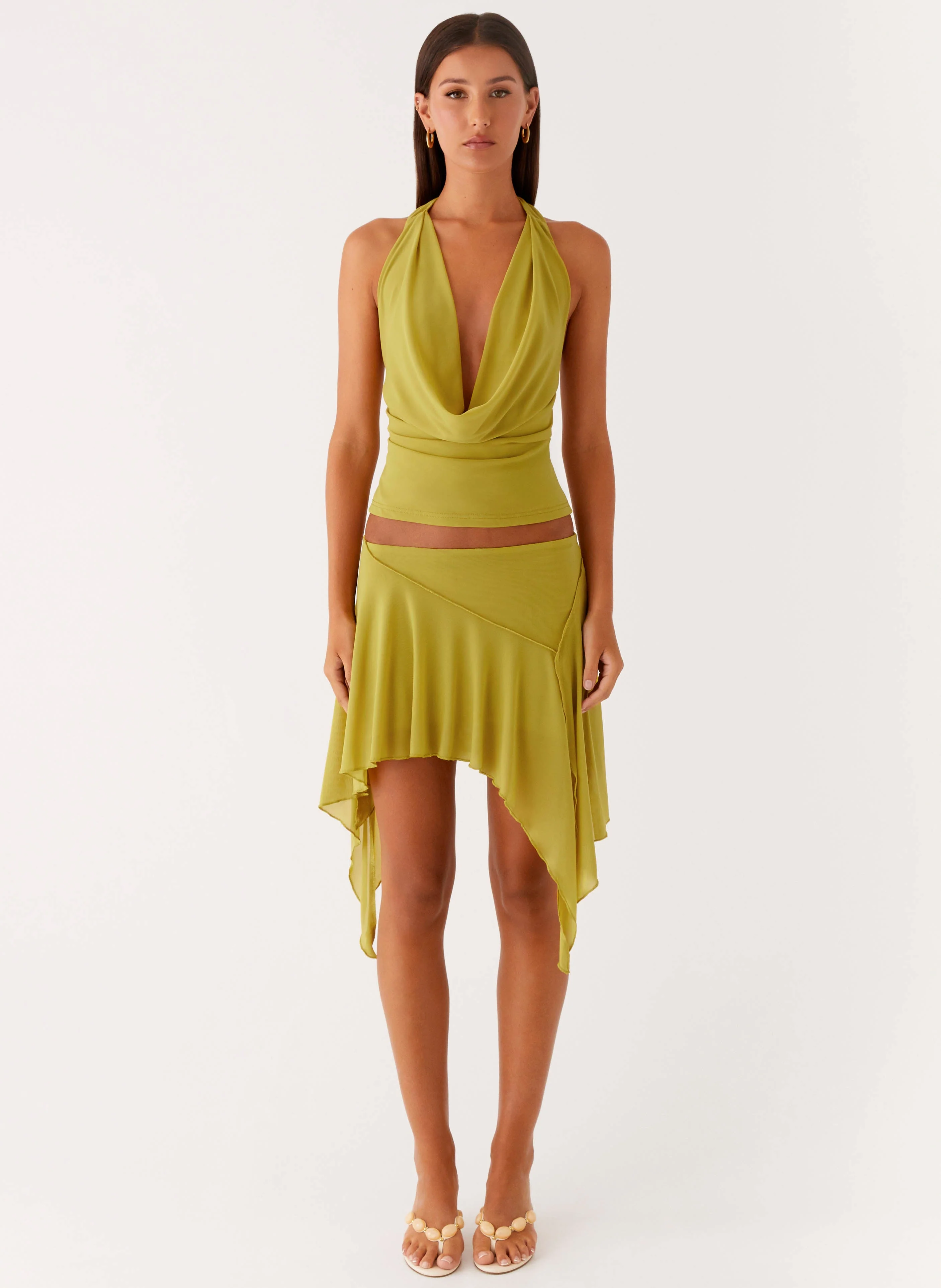 Lustra Cowl Top - Lime - Image 5