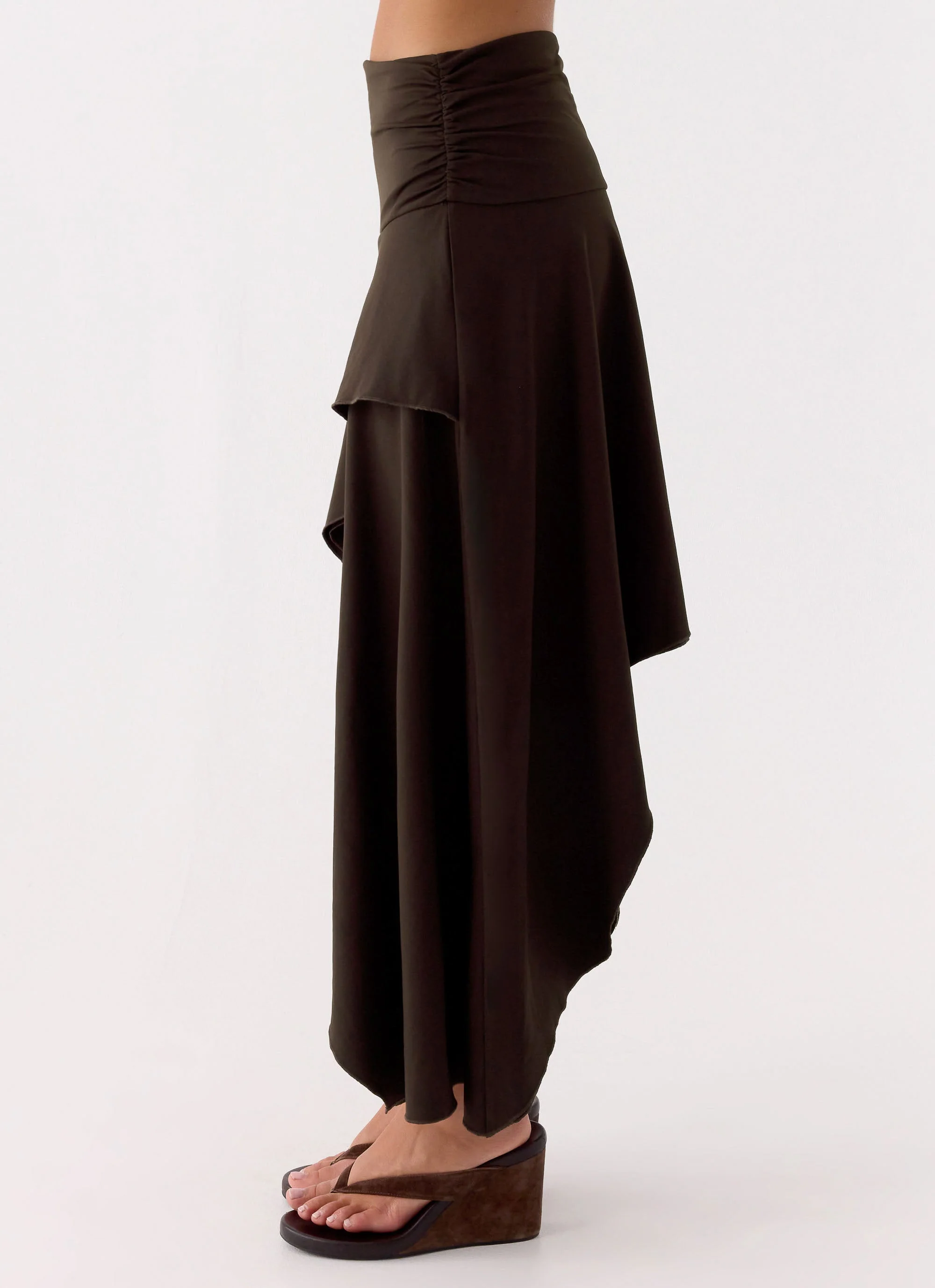 Lycia Midi Skirt - Chocolate - Image 4