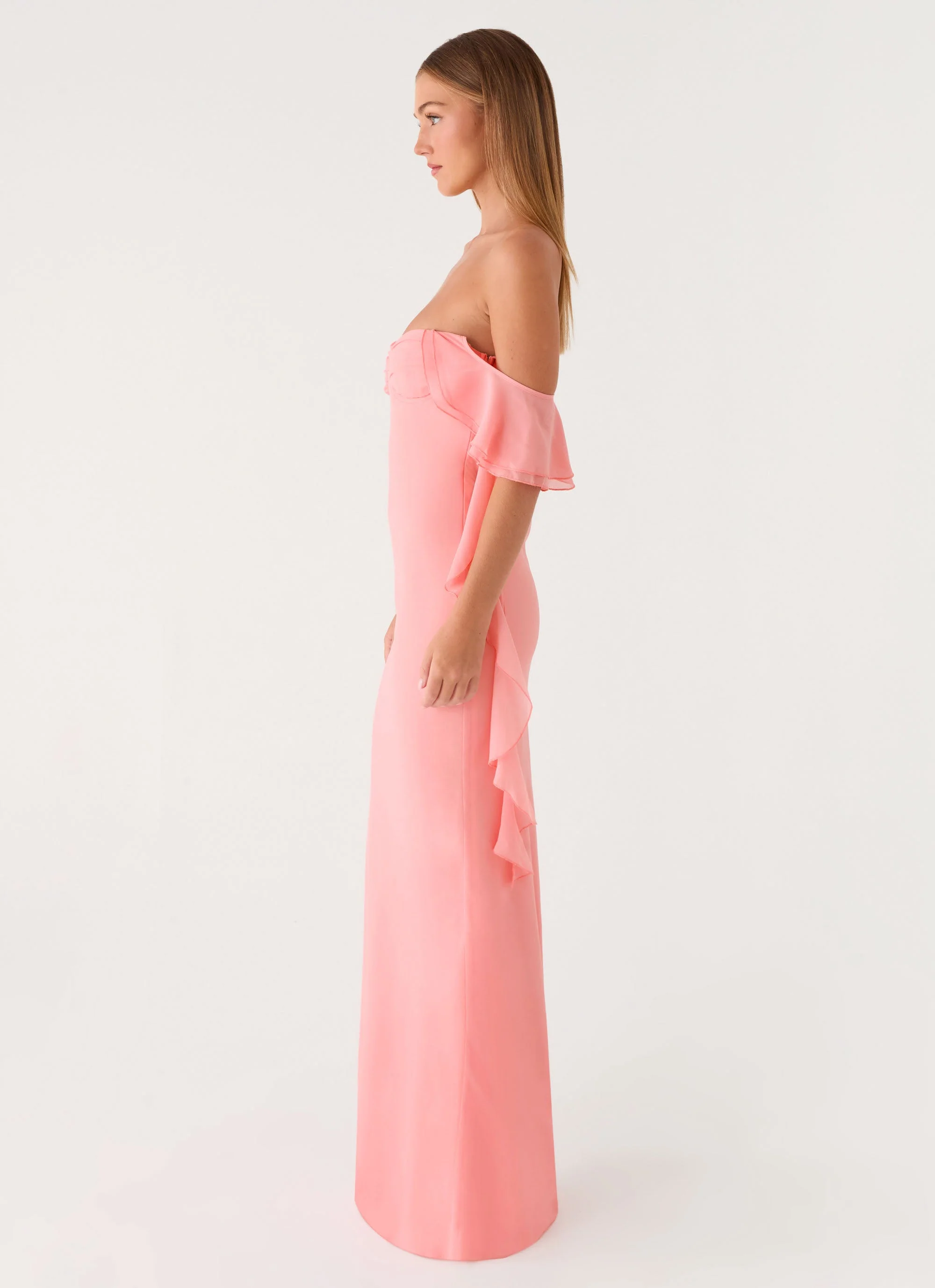 Maliyah Maxi Dress - Peach - Image 2