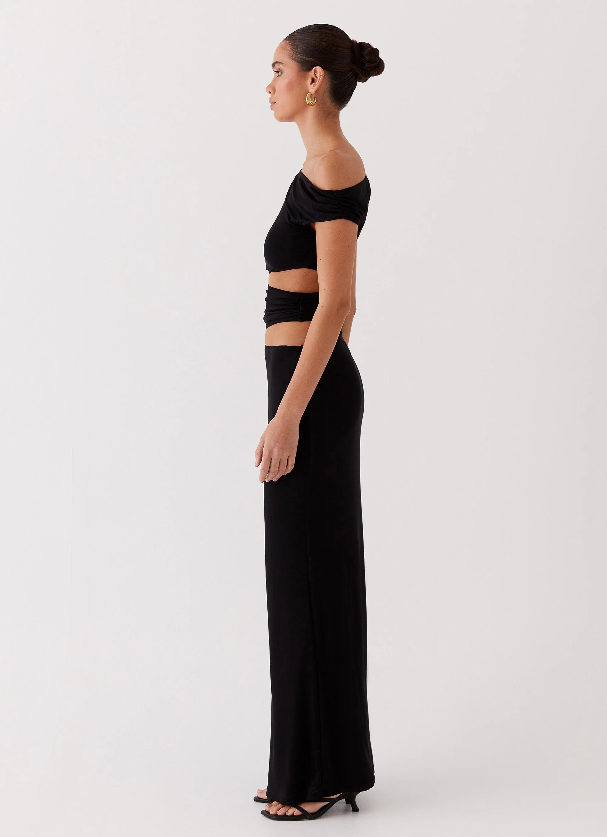 Margot One Shoulder Maxi Dress - Black - Image 2