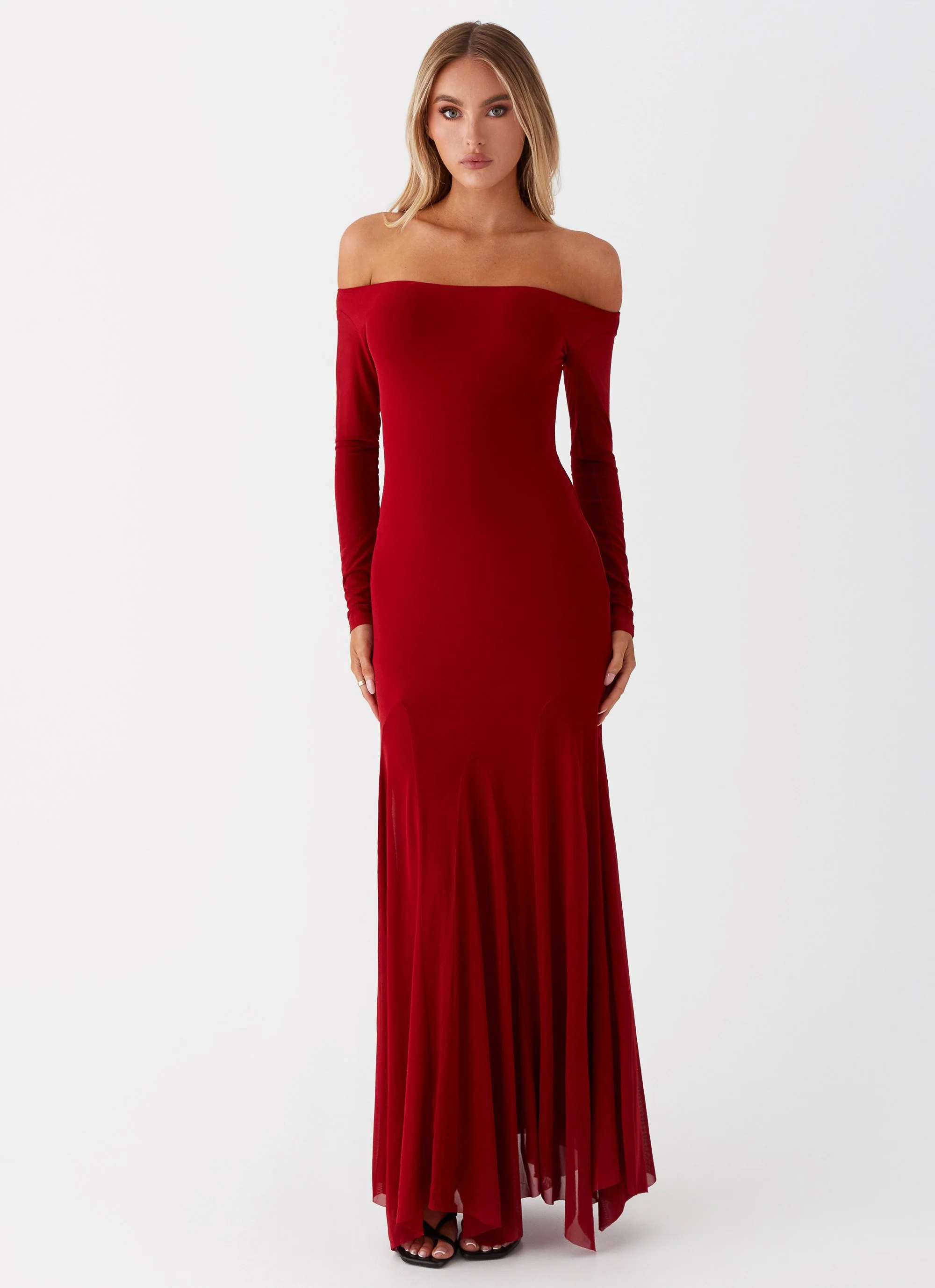 Maribel Maxi Dress - Red - Image 3