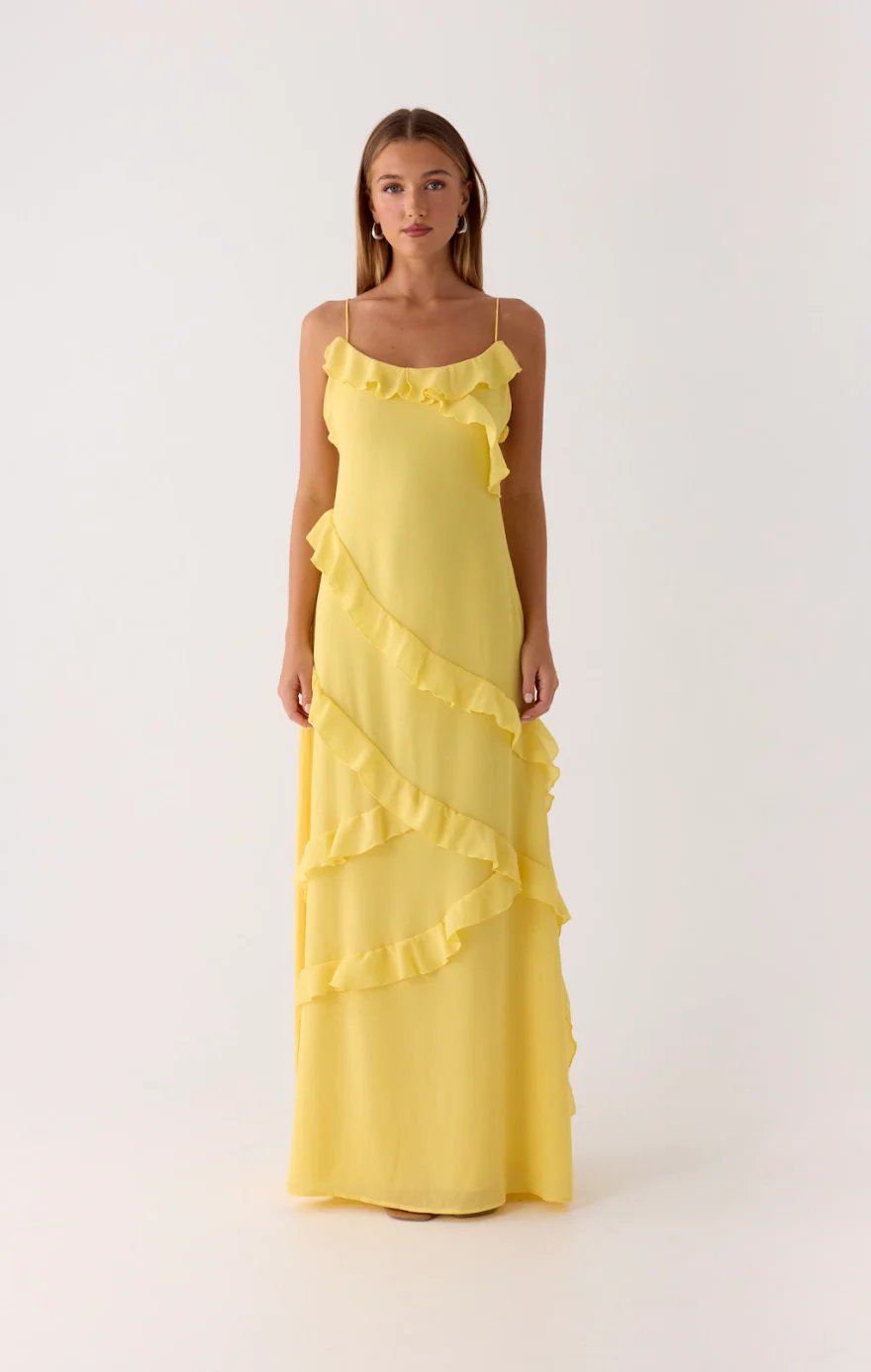 Mishal Maxi Dress - Bright Lemon - Image 8