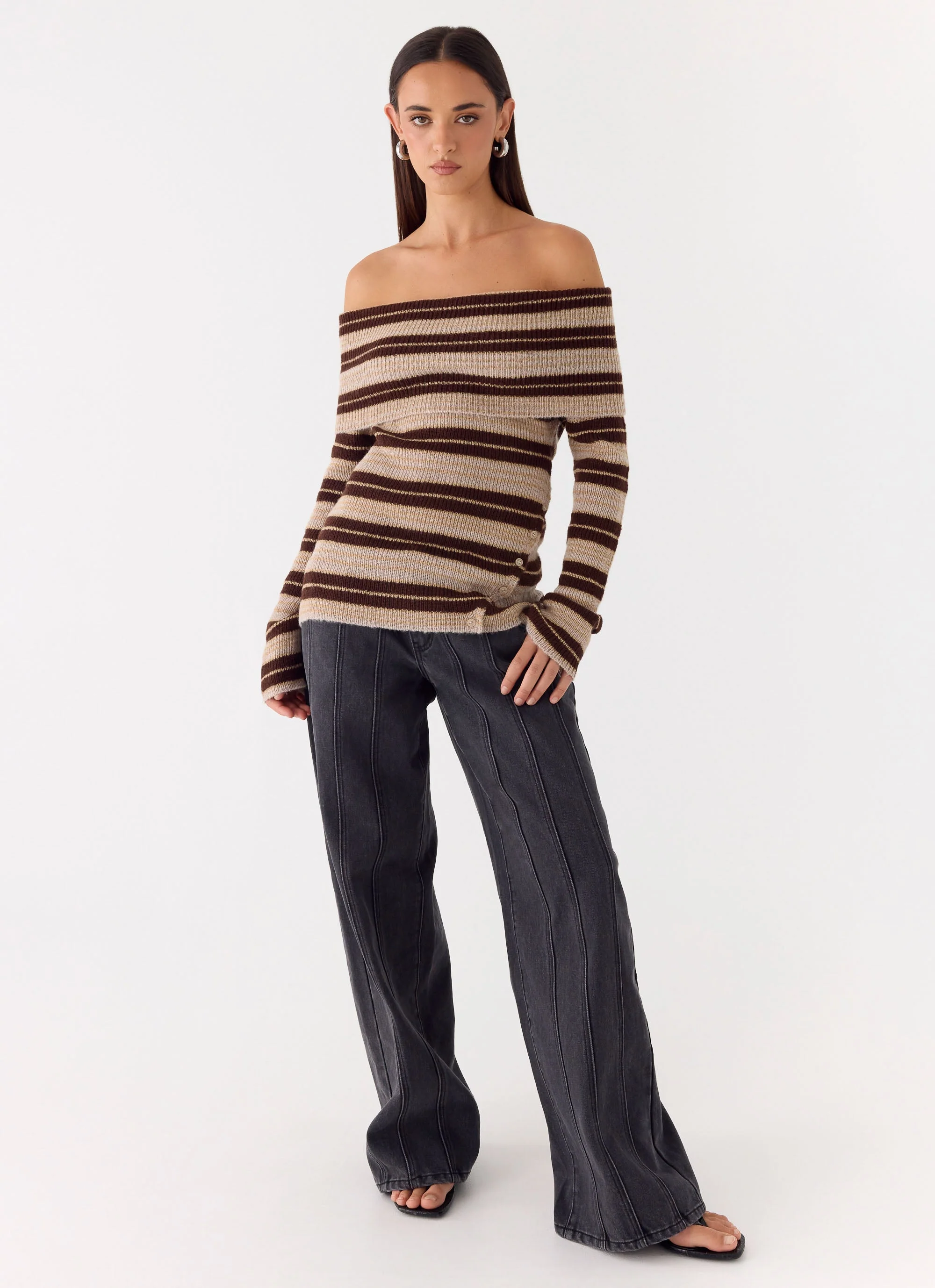 Nichola Knit Jumper - Ombre Tan - Image 5