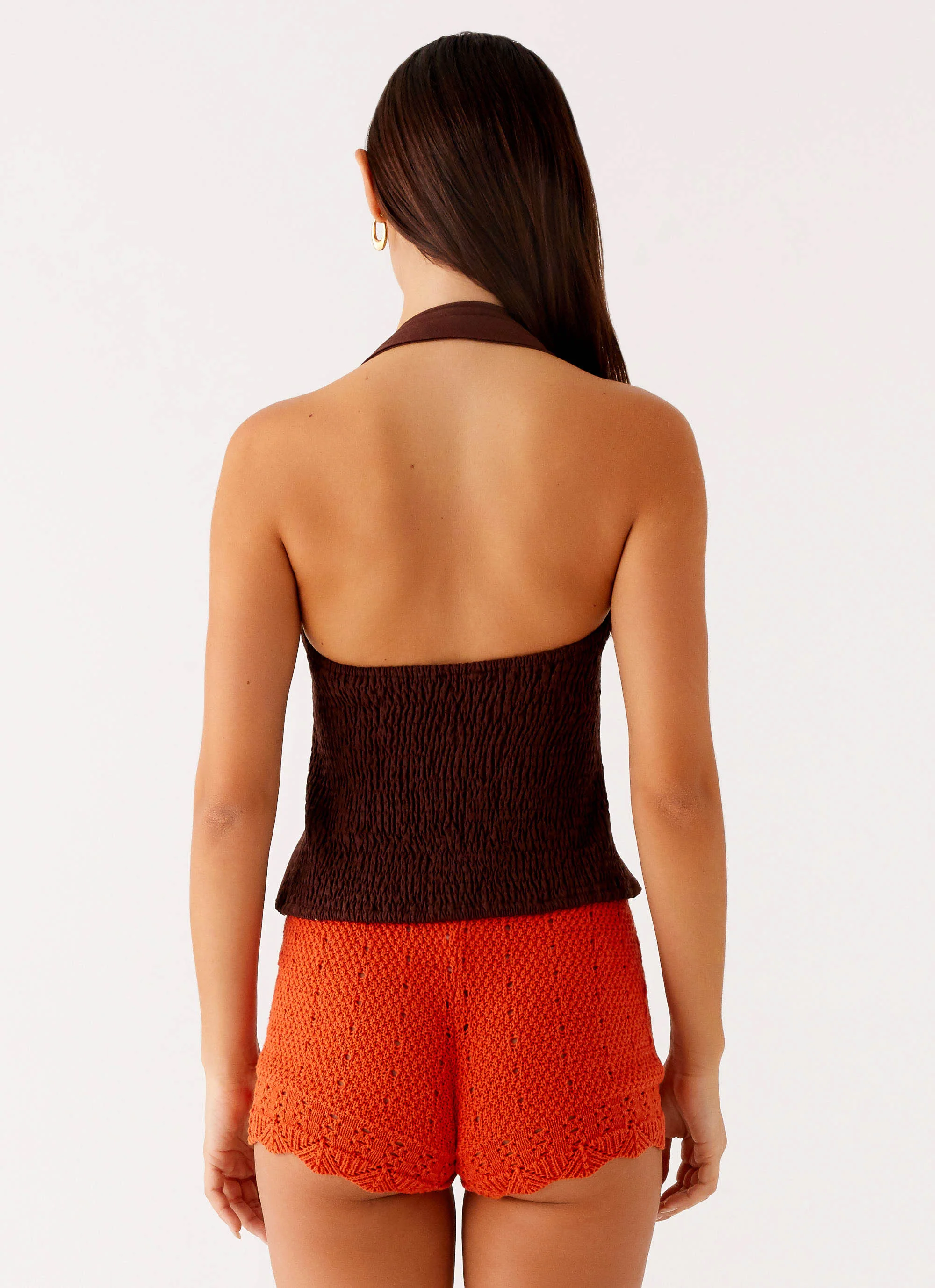 Oakley Low Rise Mini Shorts - Orange - Image 5