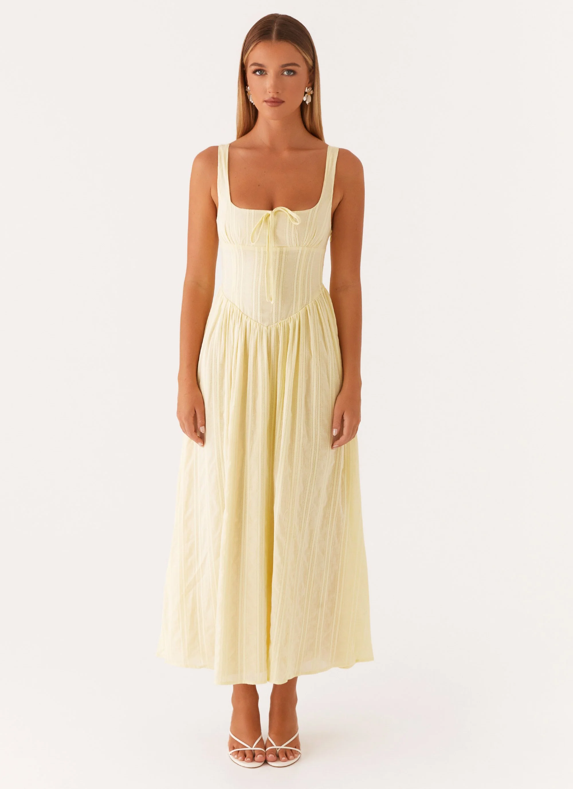 Pascuelle Midi Dress - Yellow - Image 2
