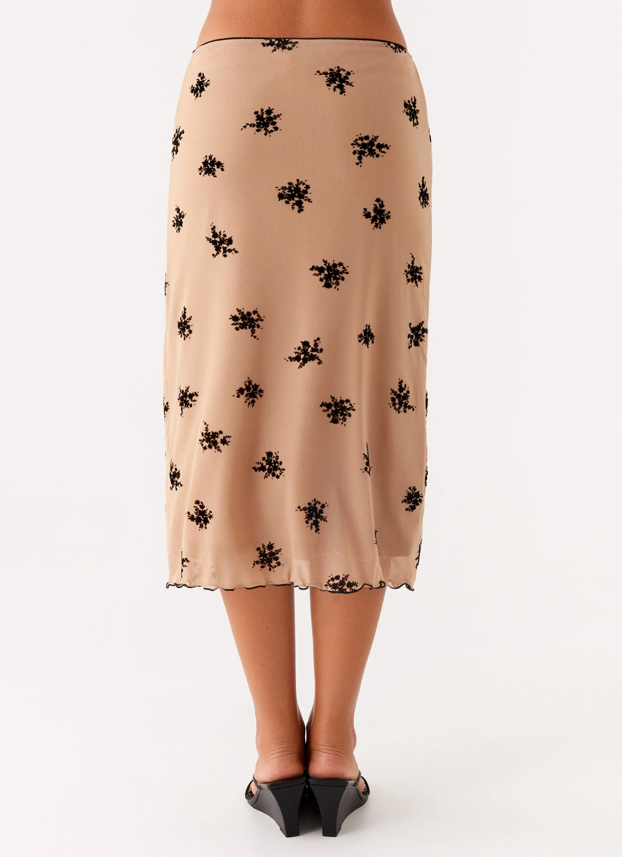 Rocca Midi Skirt - Nude - Image 3