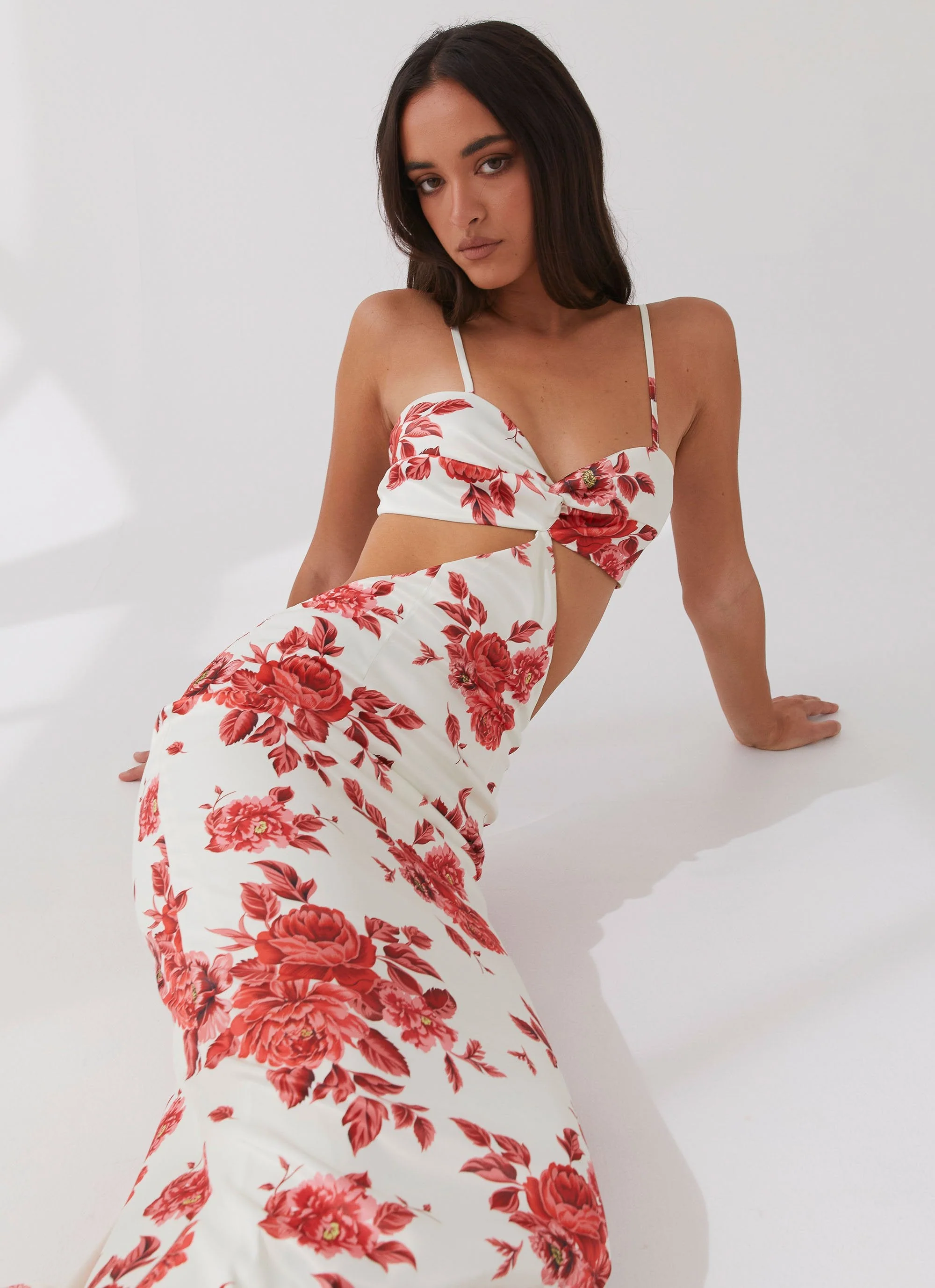 Rosie Satin Maxi Dress - Rosa Floria - Image 5