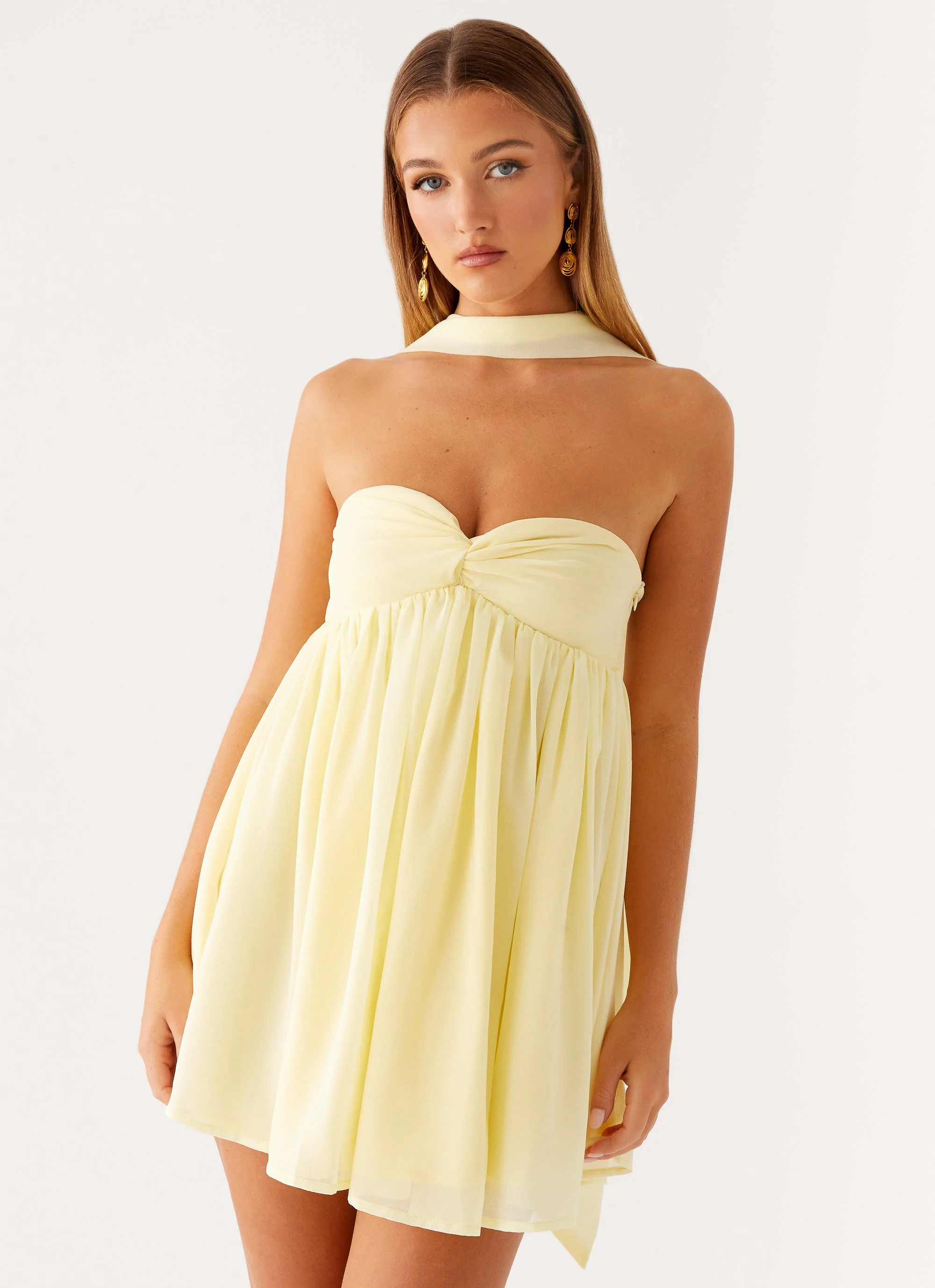 The Saturn Mini Dress - Yellow - Image 5