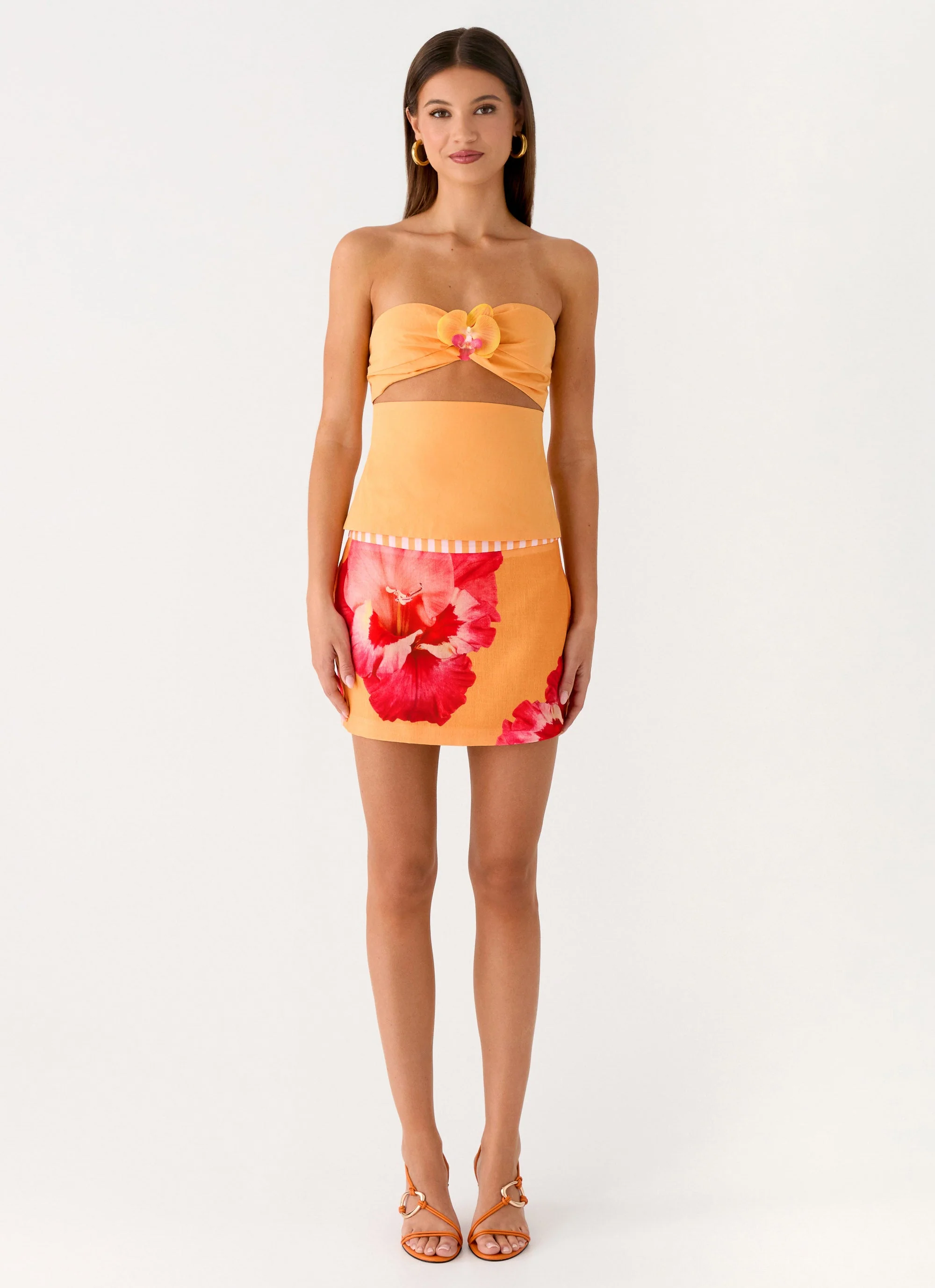 Saya Tie Top - Orange - Image 4