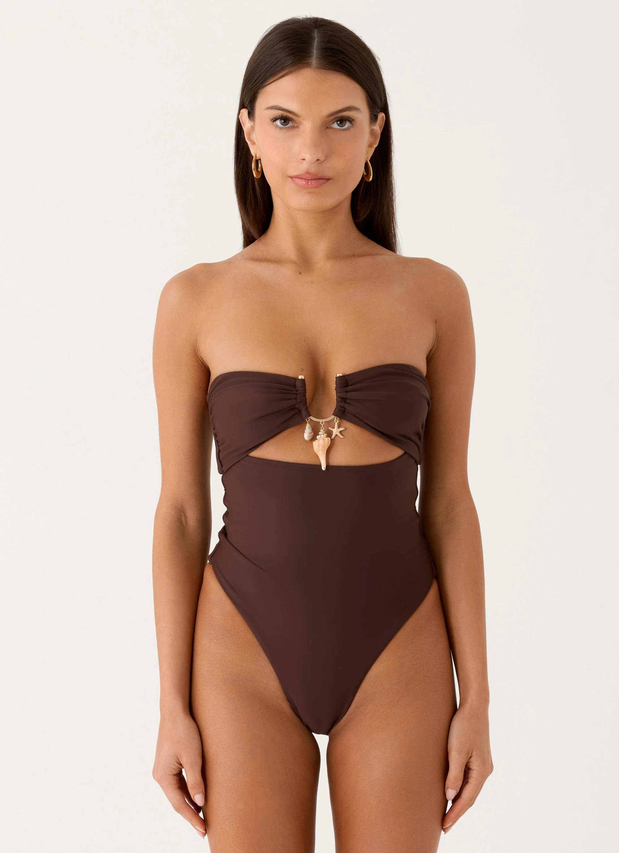 Selvina Strapless Swimsuit - Chocolate - Image 2