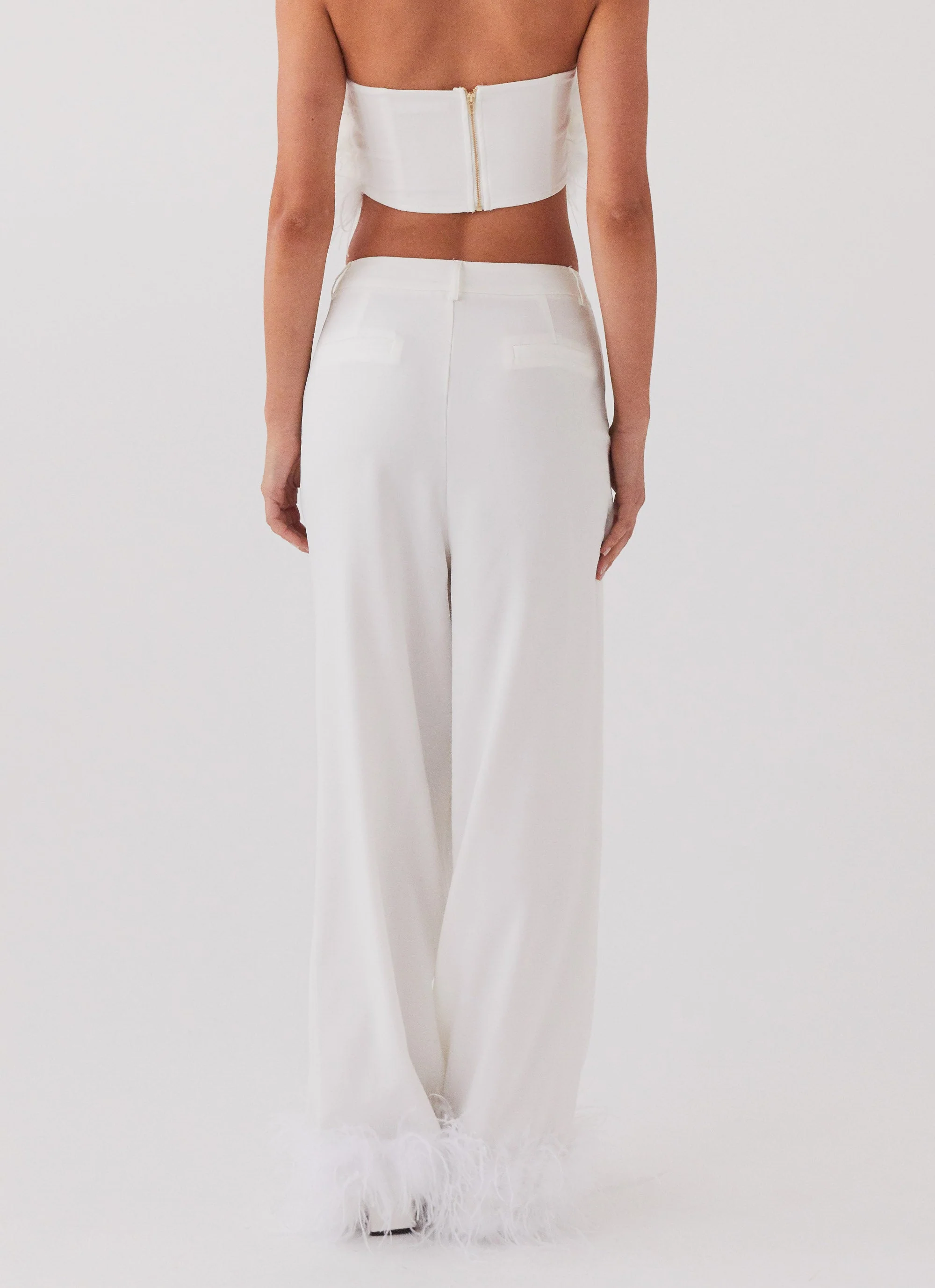Shake It Off Feather Pants - Snow - Image 5