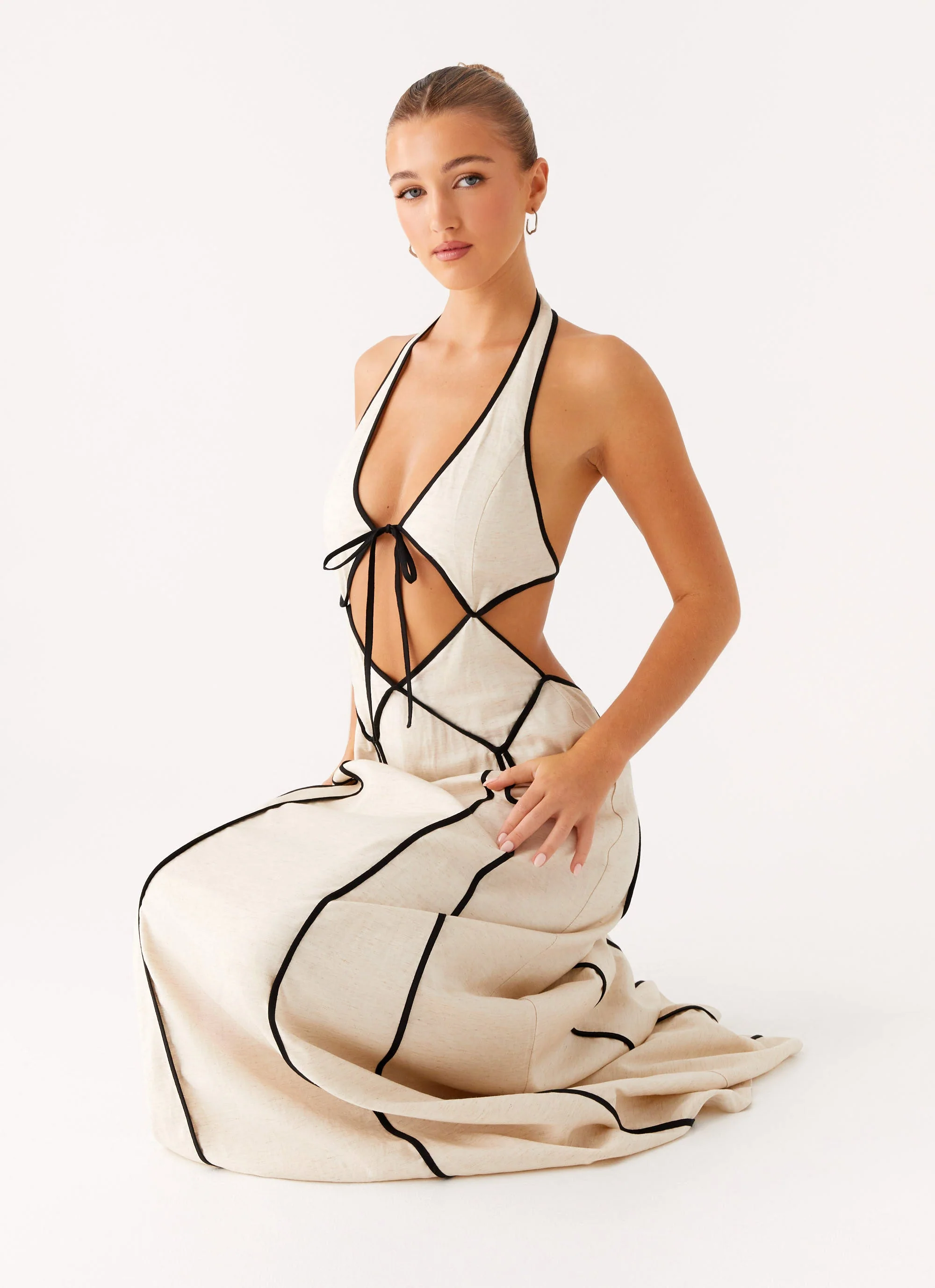 Sonnet Cotton Maxi Dress - Oatmeal - Image 6