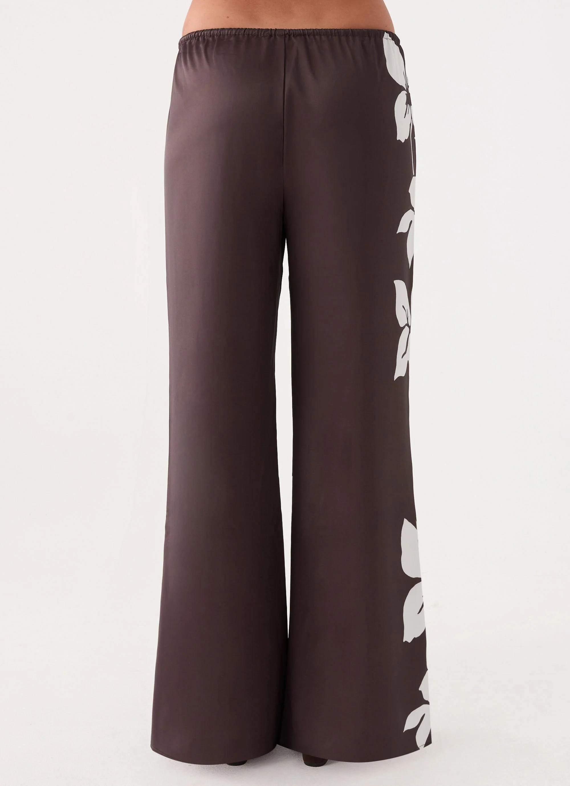 Sorena Low Rise Flared Pants - Chocolate Tropic Floral - Image 3