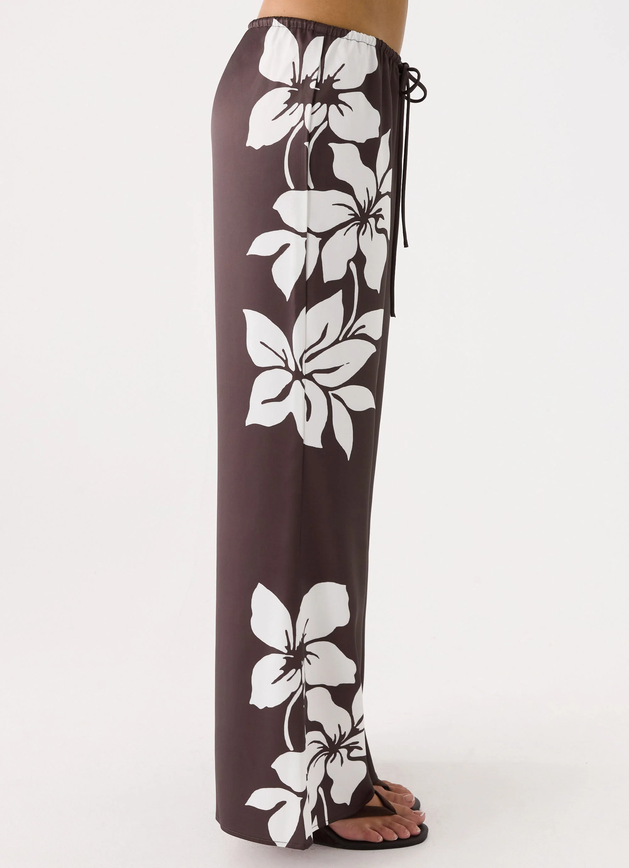 Sorena Low Rise Flared Pants - Chocolate Tropic Floral - Image 4