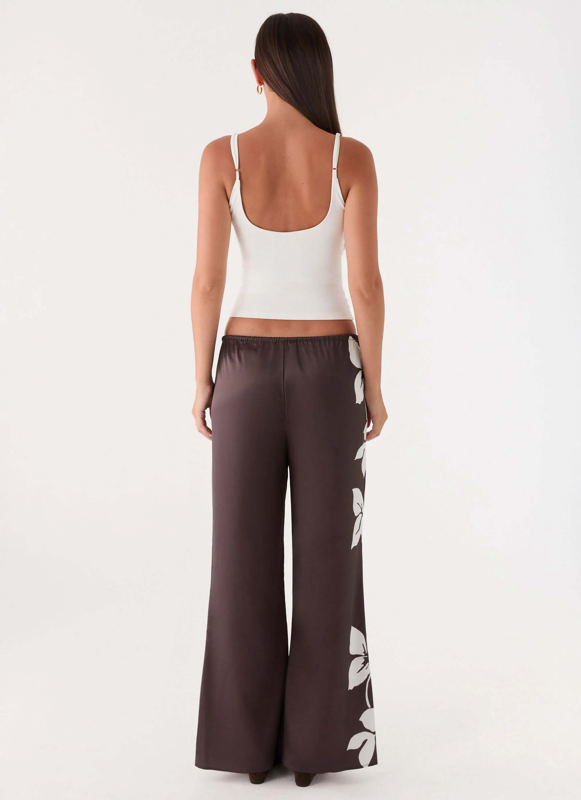 Sorena Low Rise Flared Pants - Chocolate Tropic Floral - Image 6