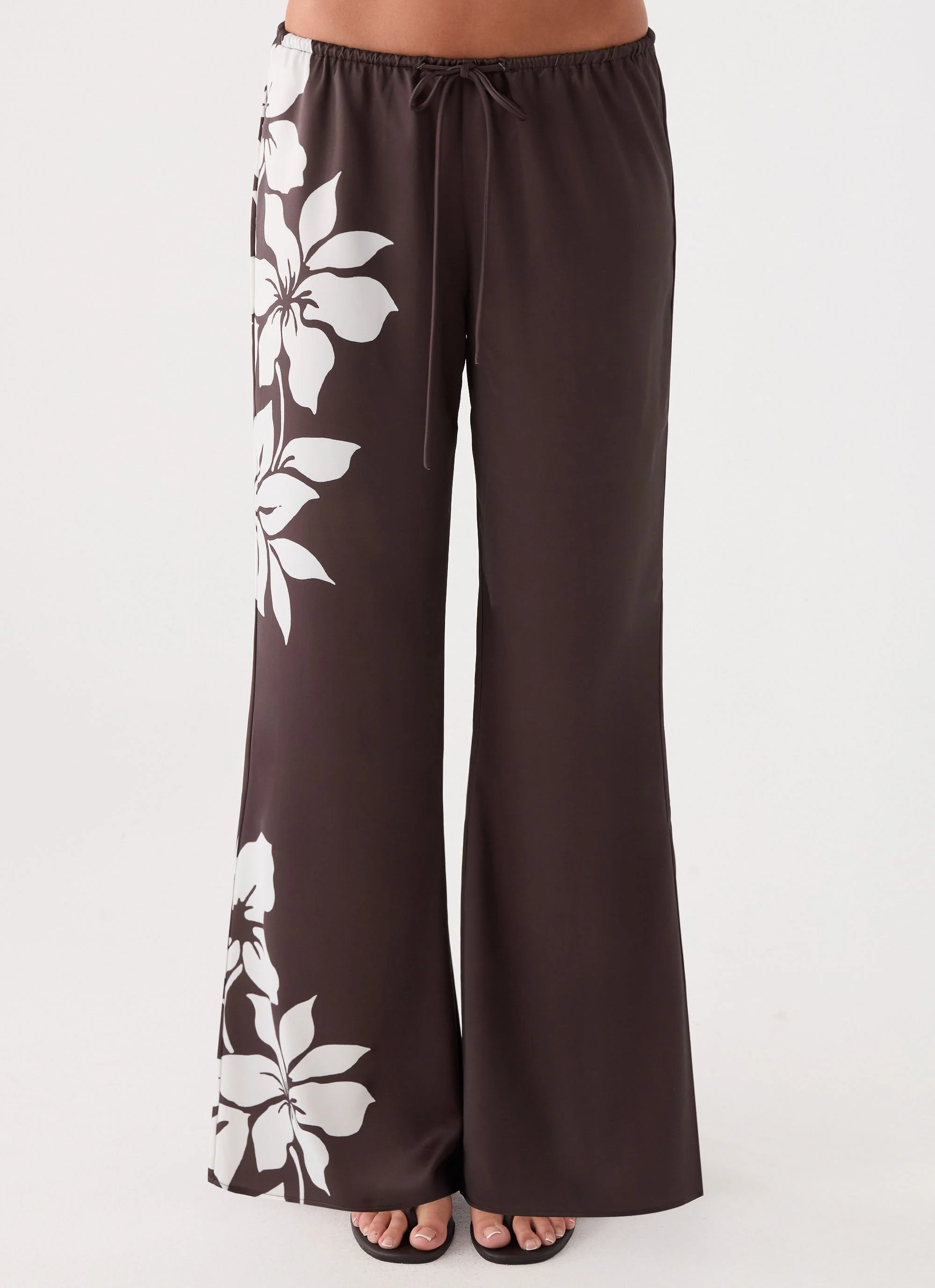 Sorena Low Rise Flared Pants - Chocolate Tropic Floral - Image 7