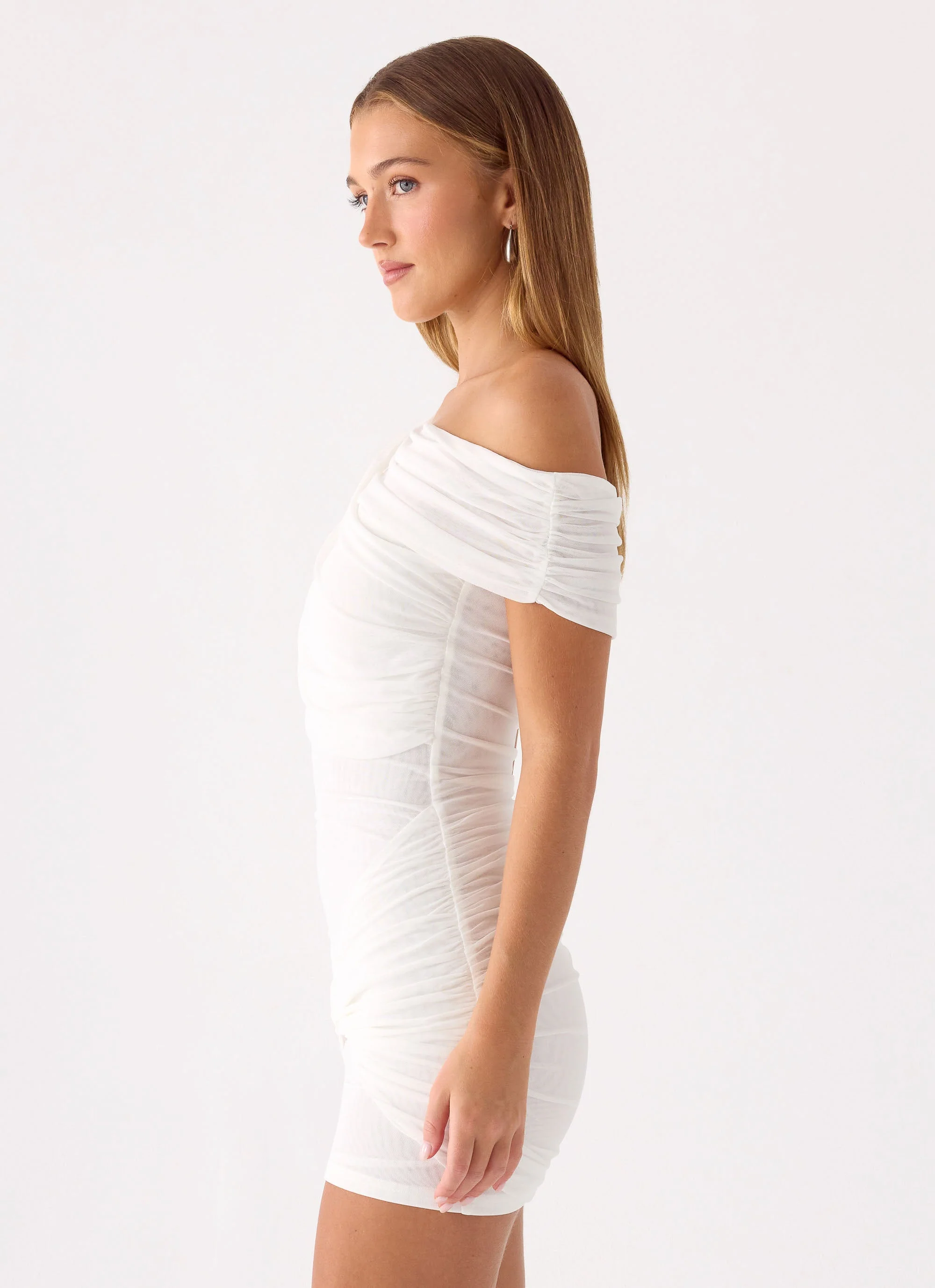Surina Mini Dress - White - Image 4