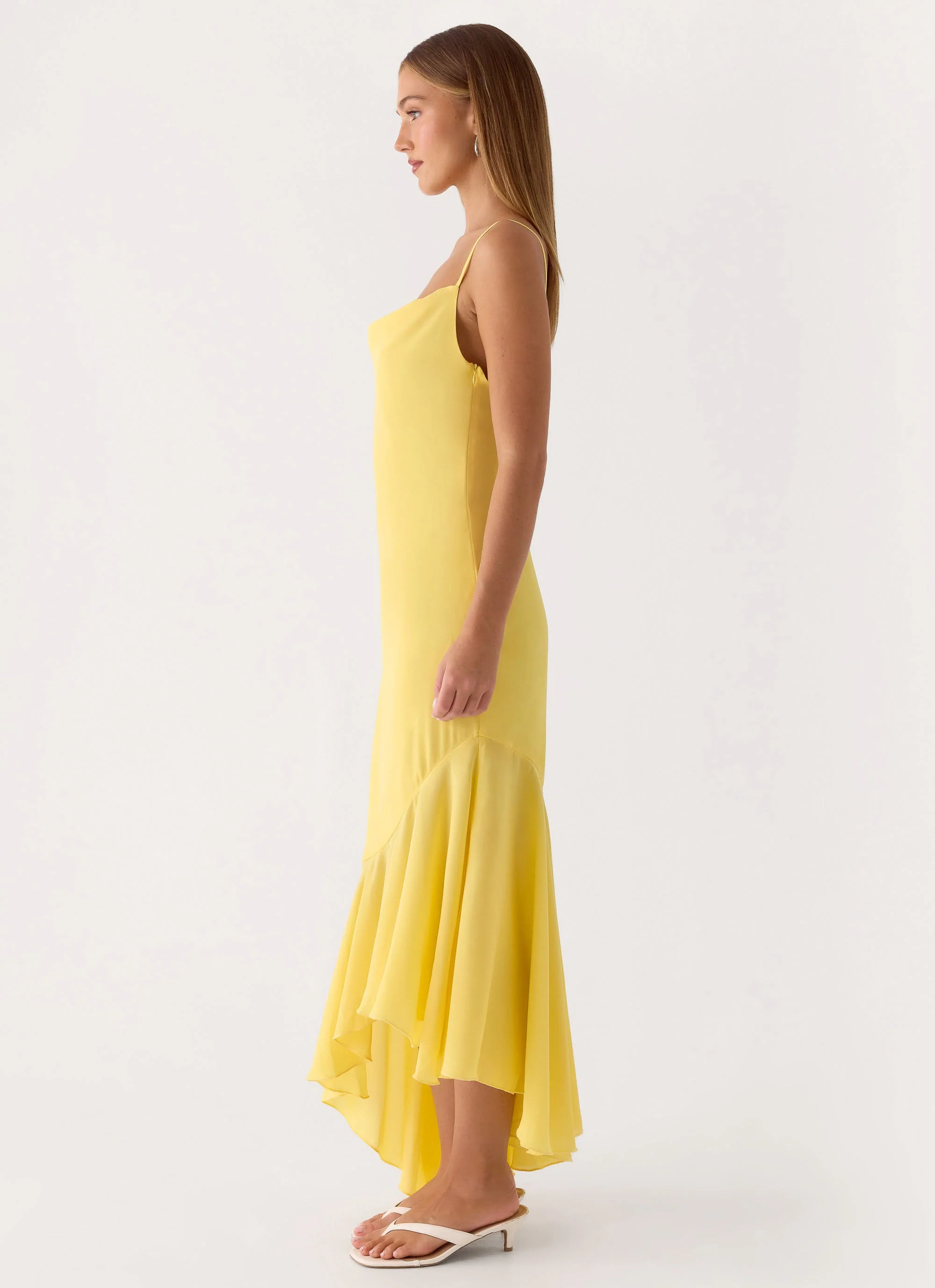 Talindra Midi Dress - Bright Lemon - Image 4