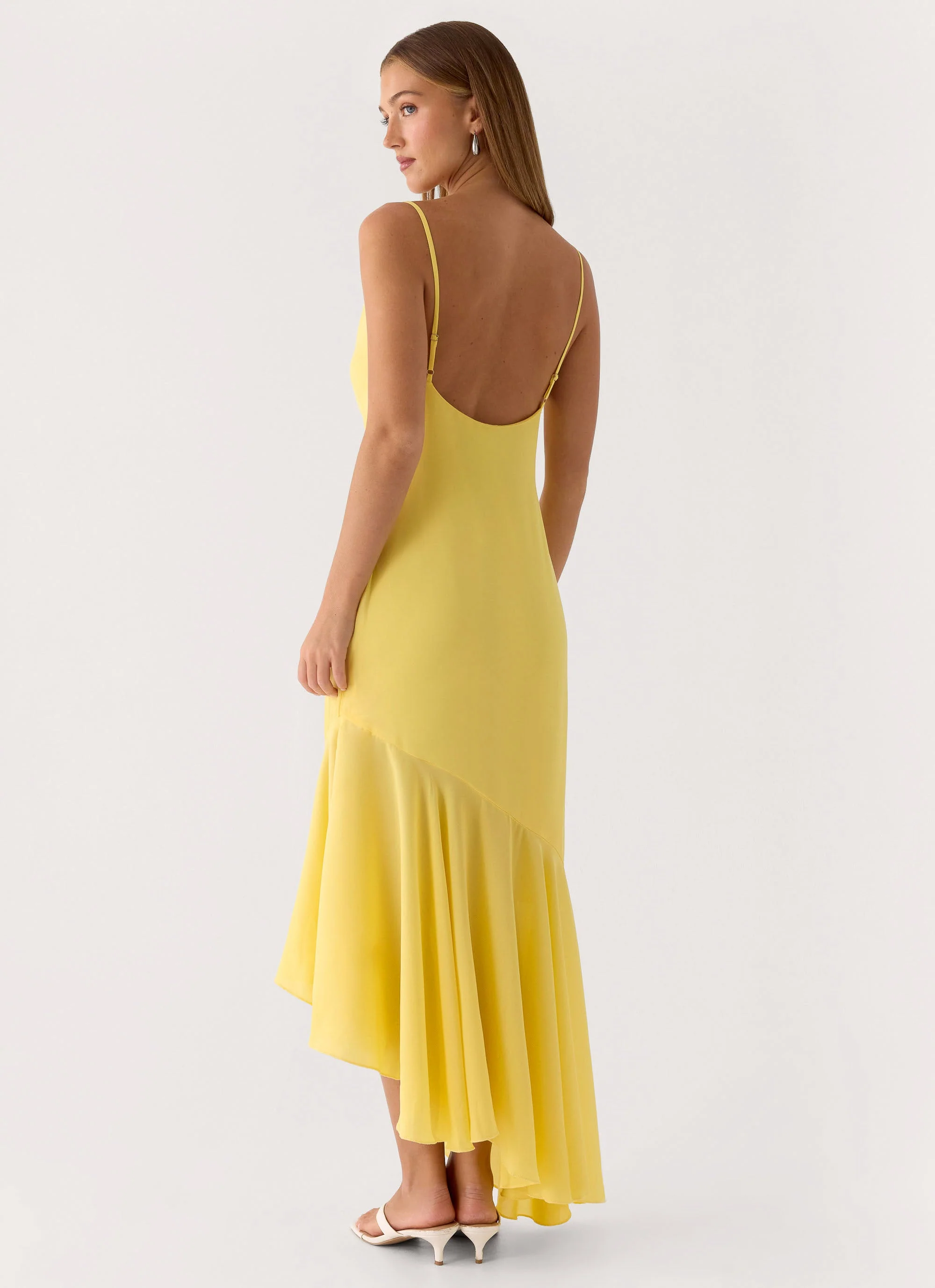 Talindra Midi Dress - Bright Lemon - Image 7
