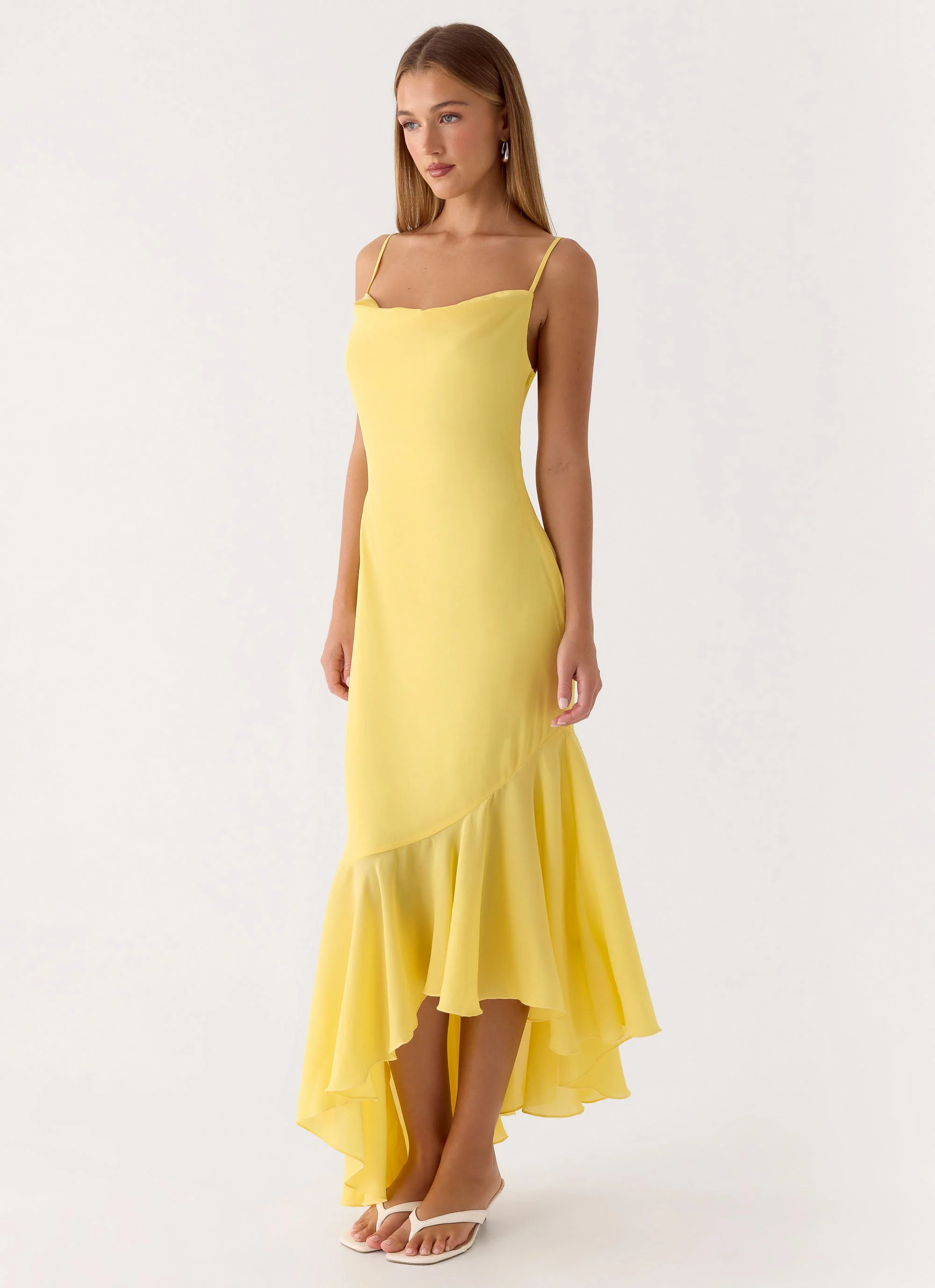 Talindra Midi Dress - Bright Lemon - Image 8