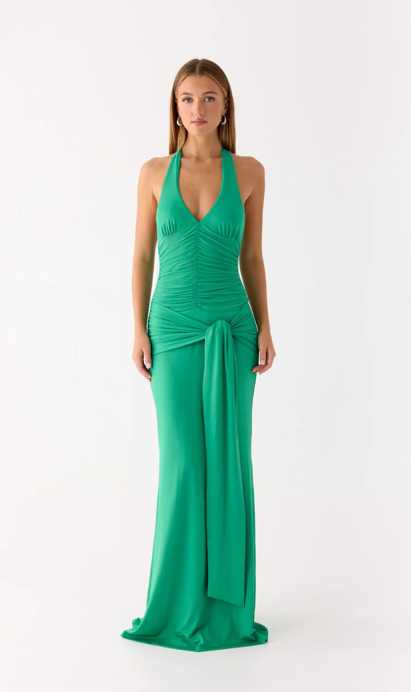 Tylan Halter Maxi Dress - Emerald Green - Image 11