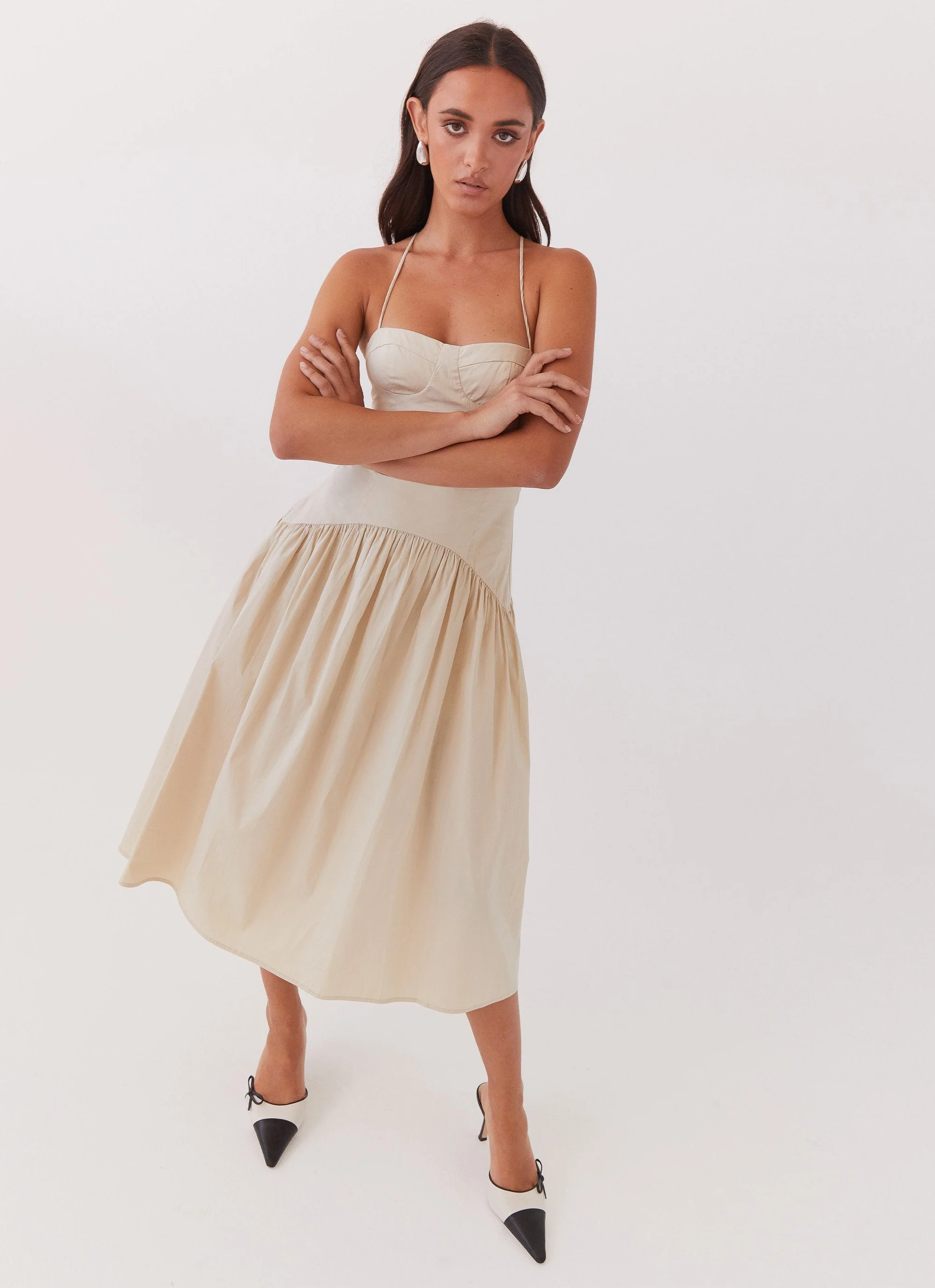 Yvette Corset Midi Dress - Desert Sage - Image 5